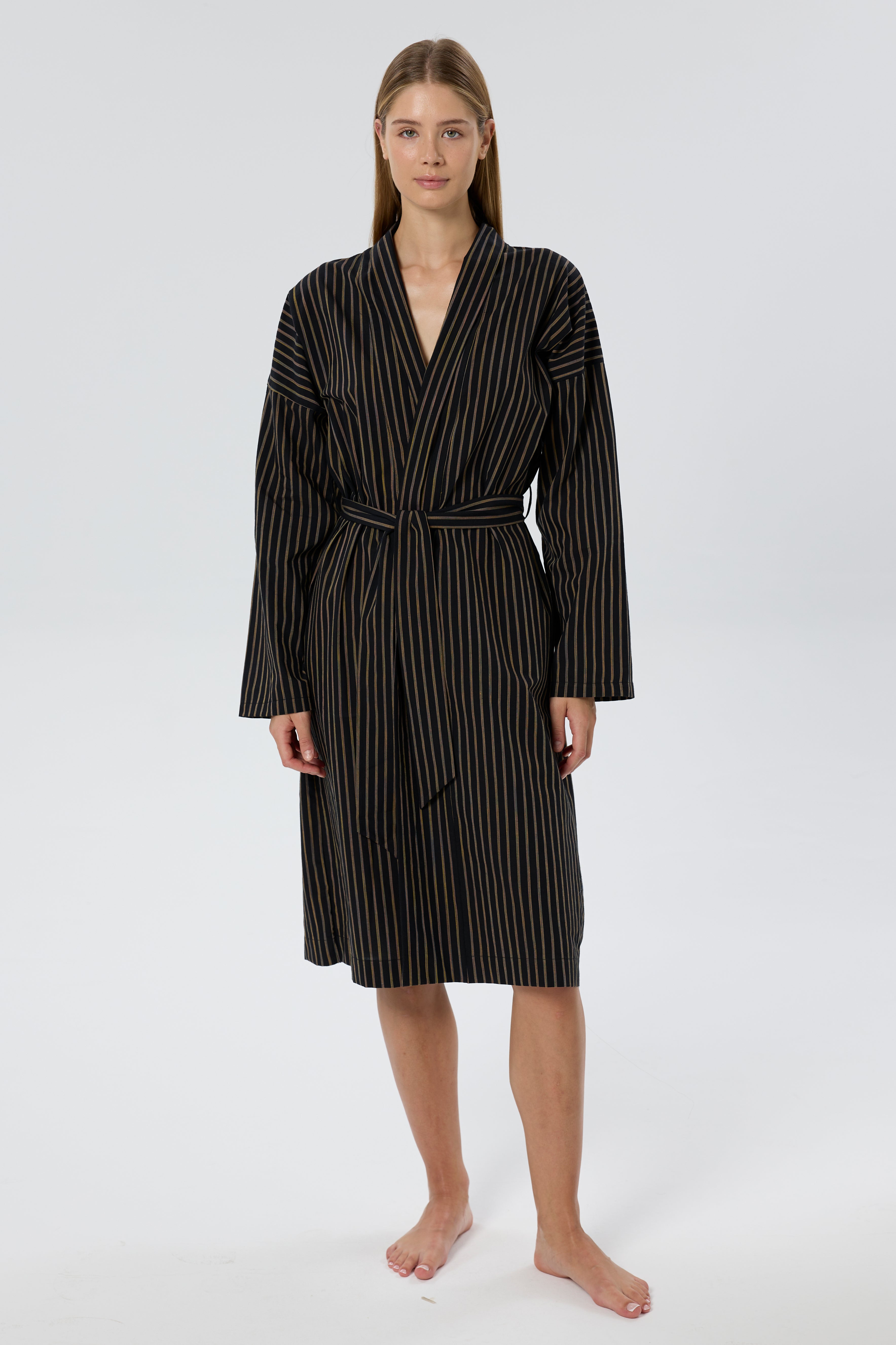 Hollywood Robe | Black Striped