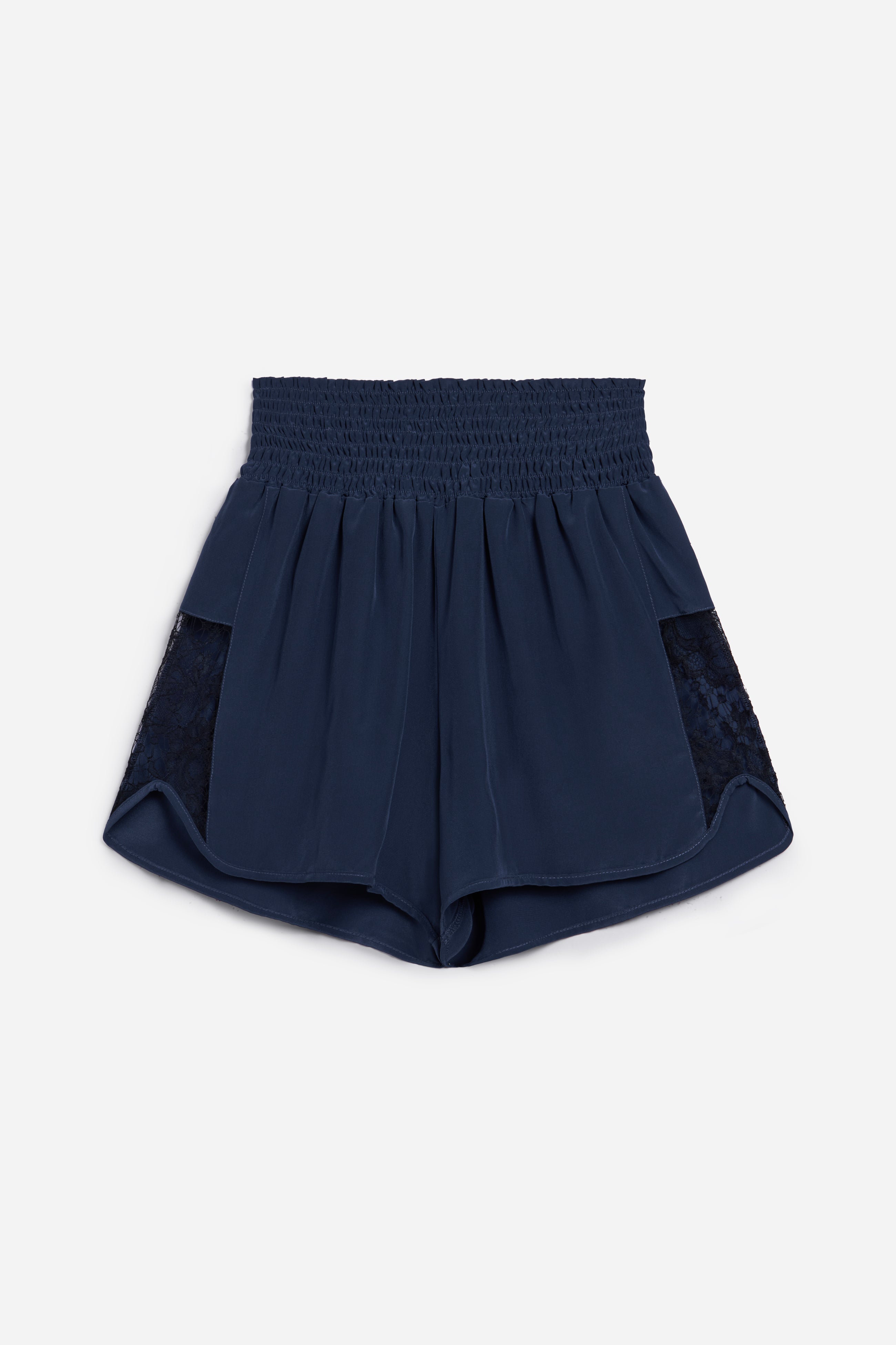 Colette Silk/Lace Shorts | Midnight Black