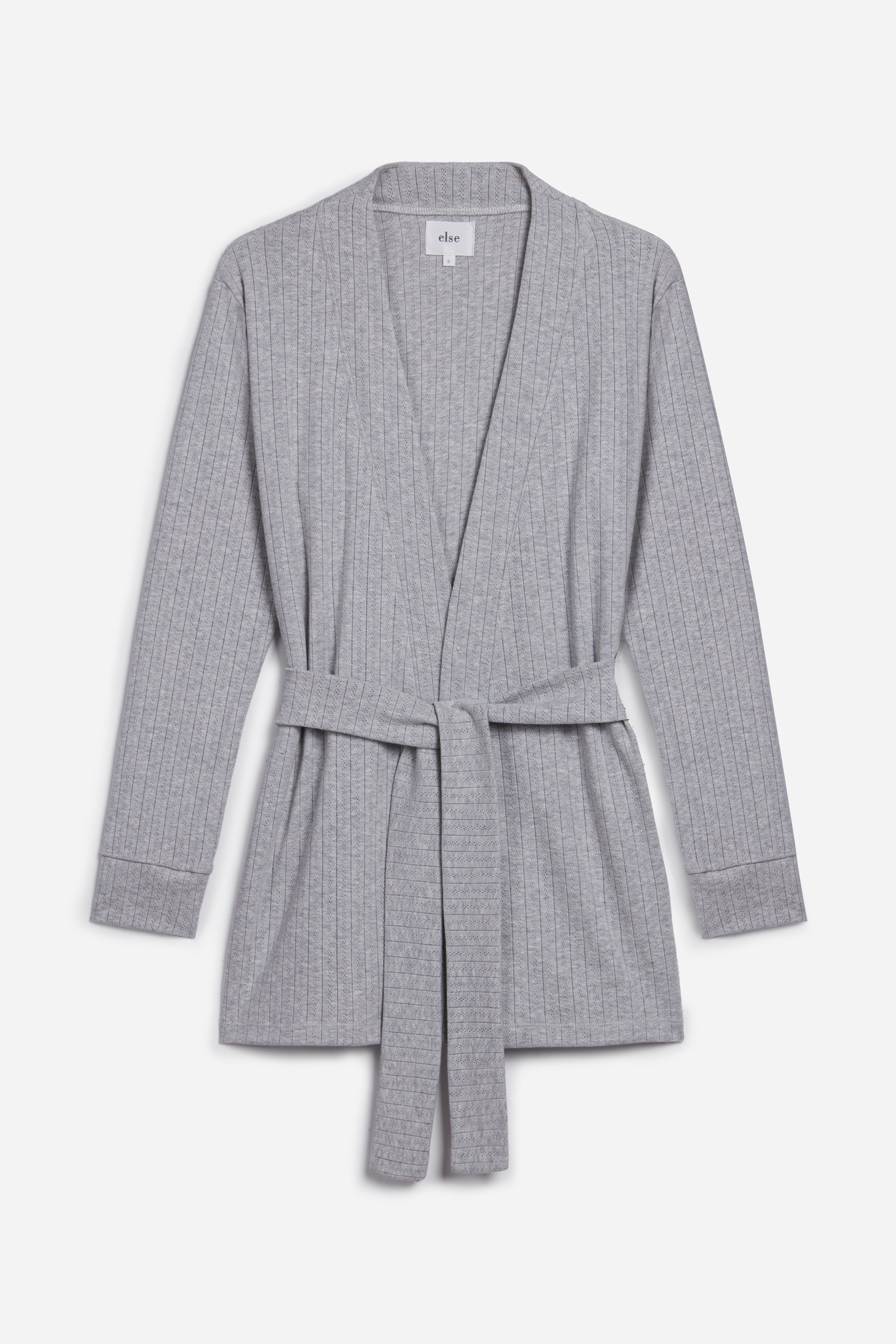 Pointelle Lounge Robe | Heather Grey
