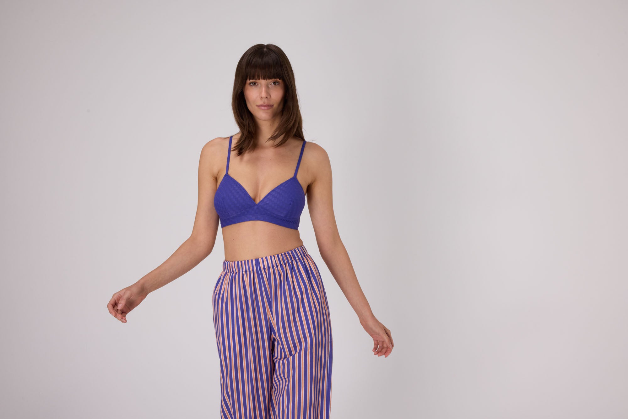 Porto Relaxed Pants | Iris / Persimmon