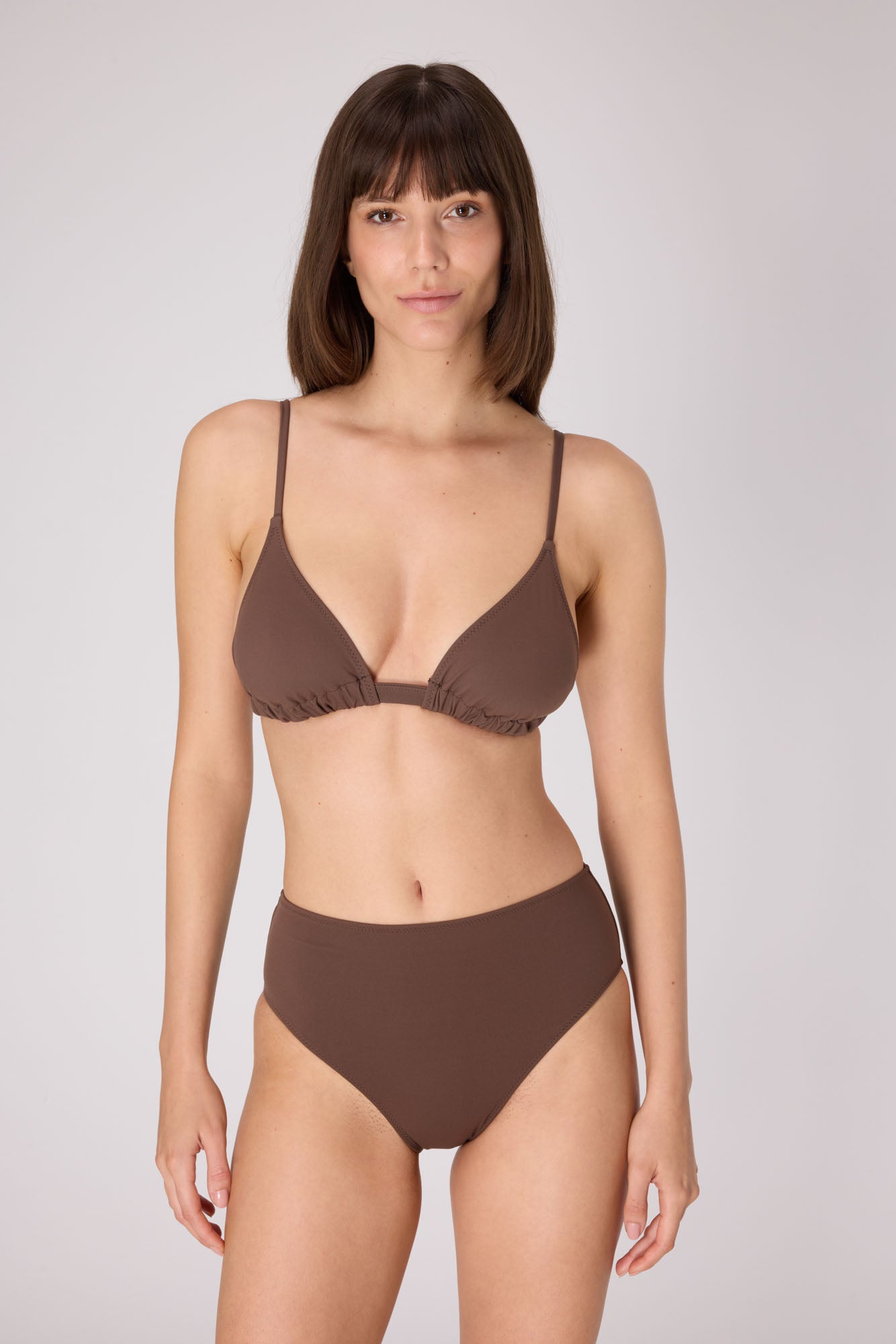 Essential Triangle Bikini Top | Choco