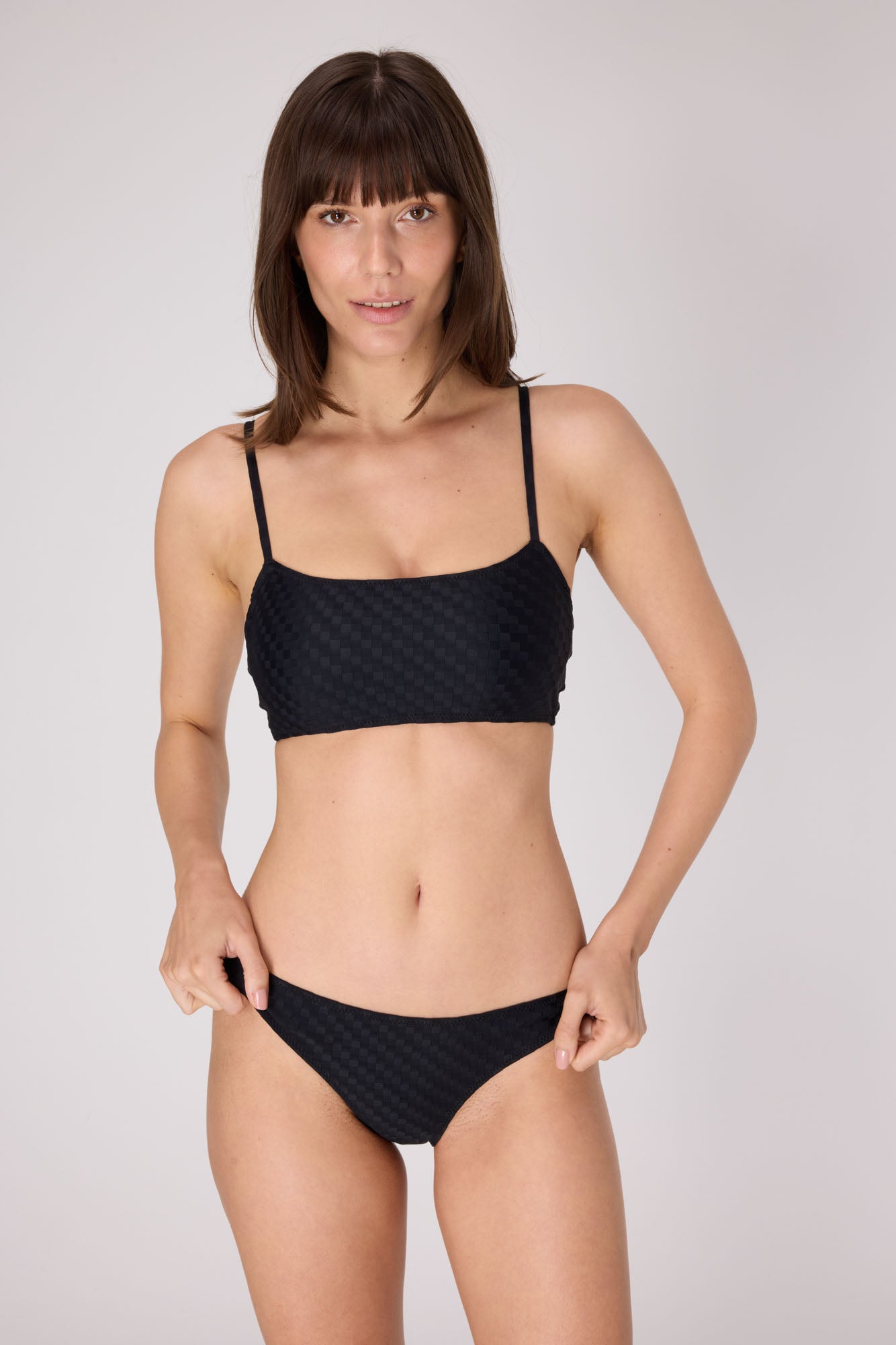 Mosaic Bikini Bottom | Black