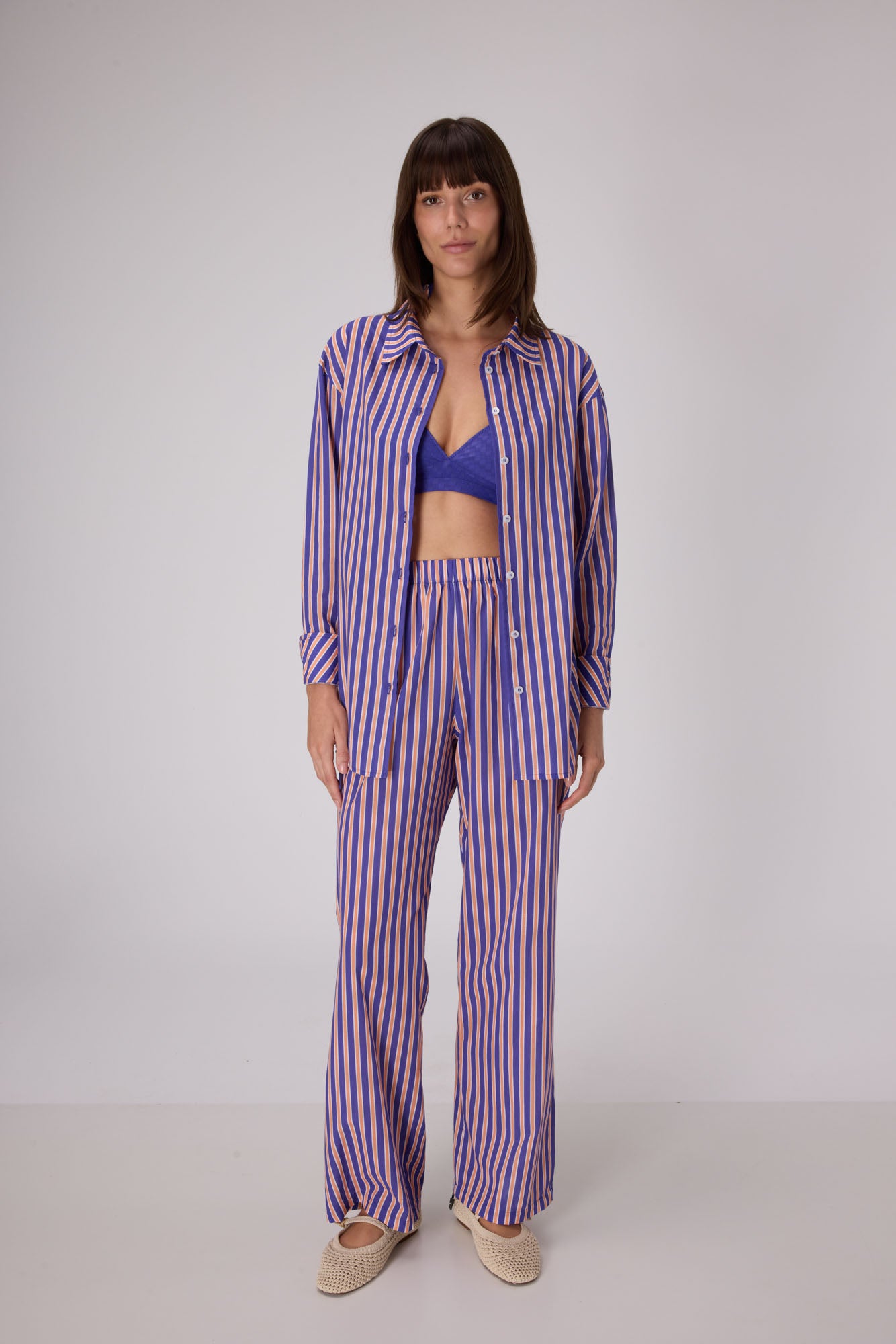 Porto Relaxed Pants | Iris / Persimmon