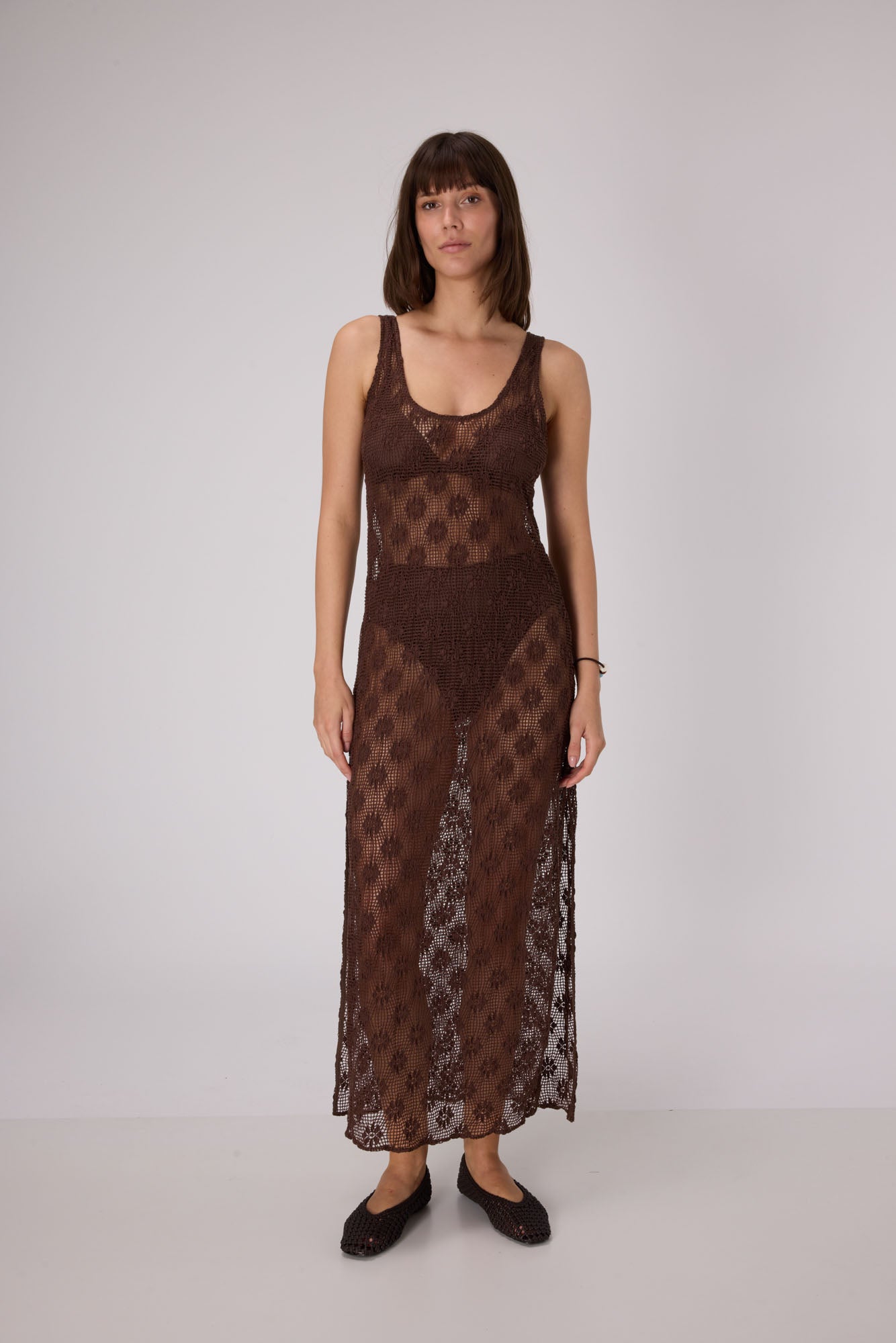 Handloom Maxi Dress | Choco