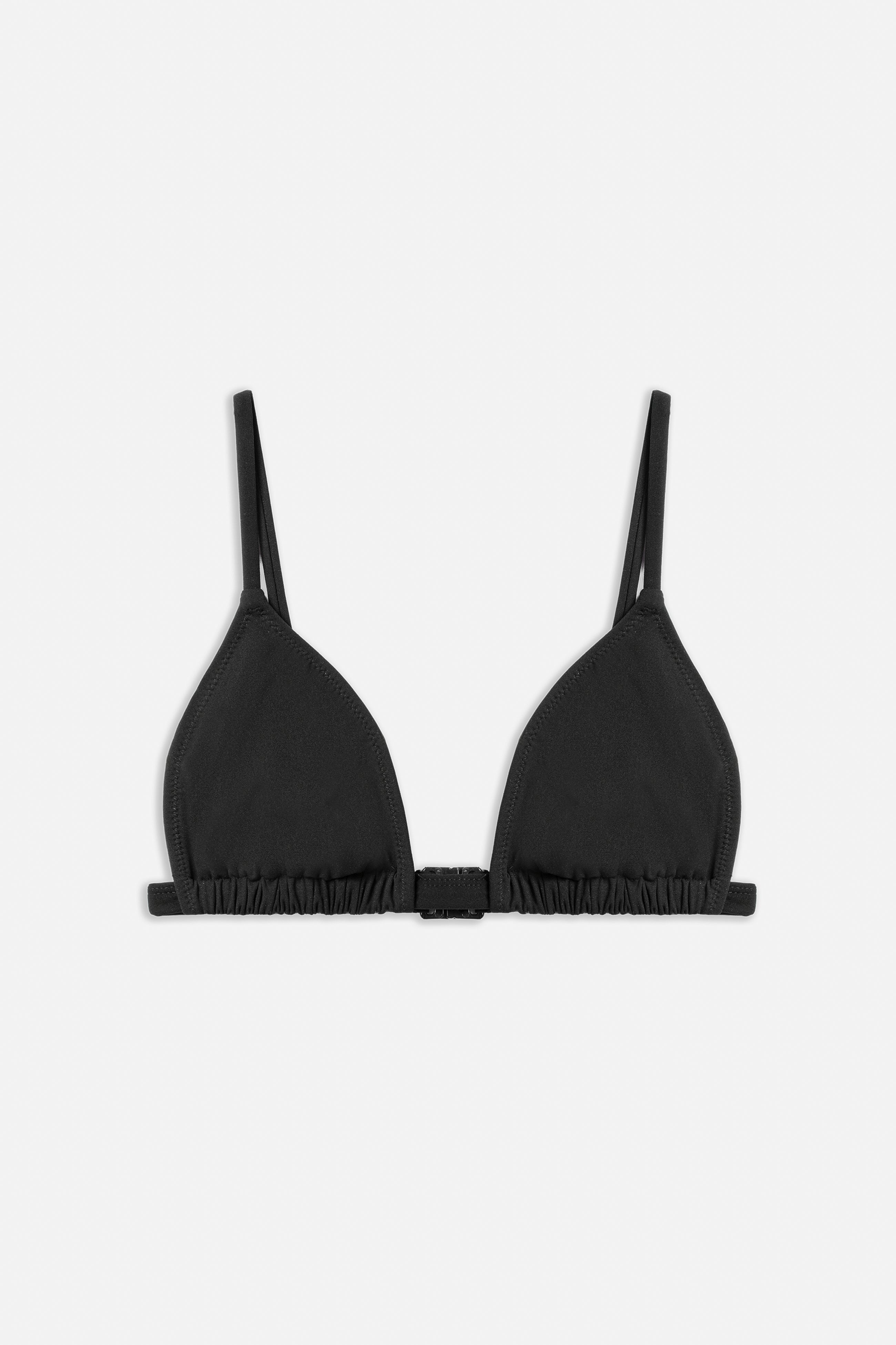 Essential Triangle Bikini Top | Black
