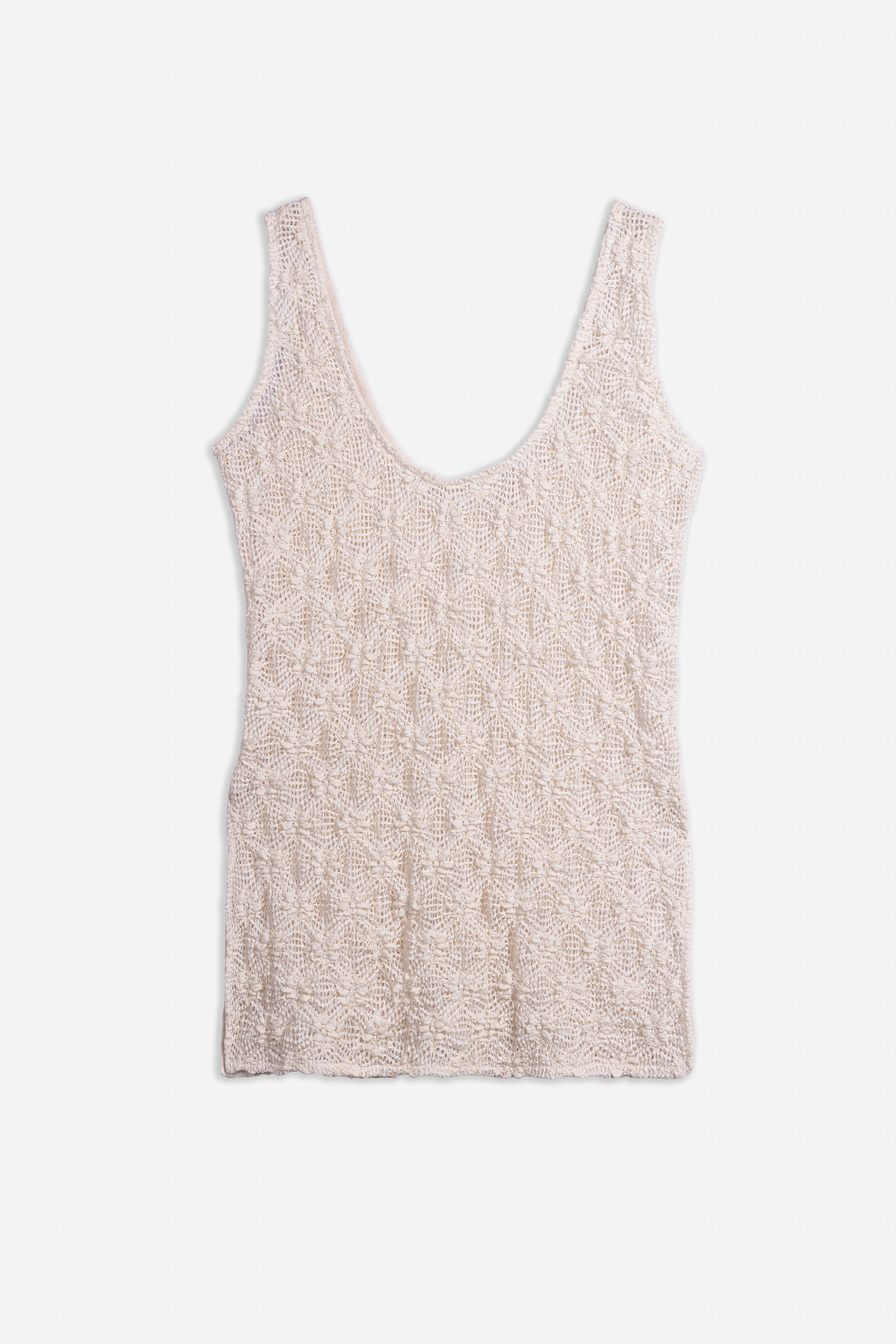 Handloom Tank Top | Cream