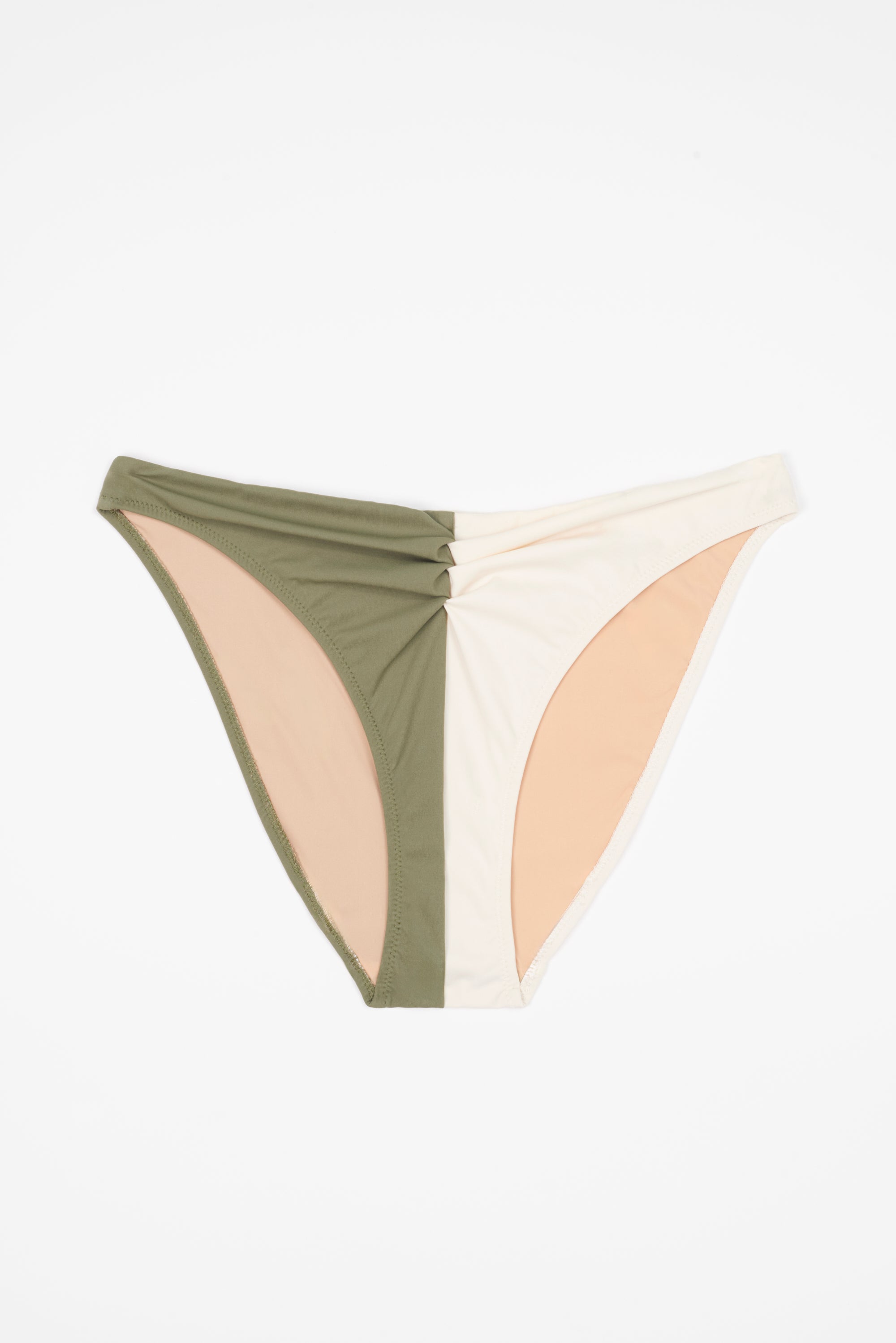 Paros Classic Bikini Bottom | Olive/Cream