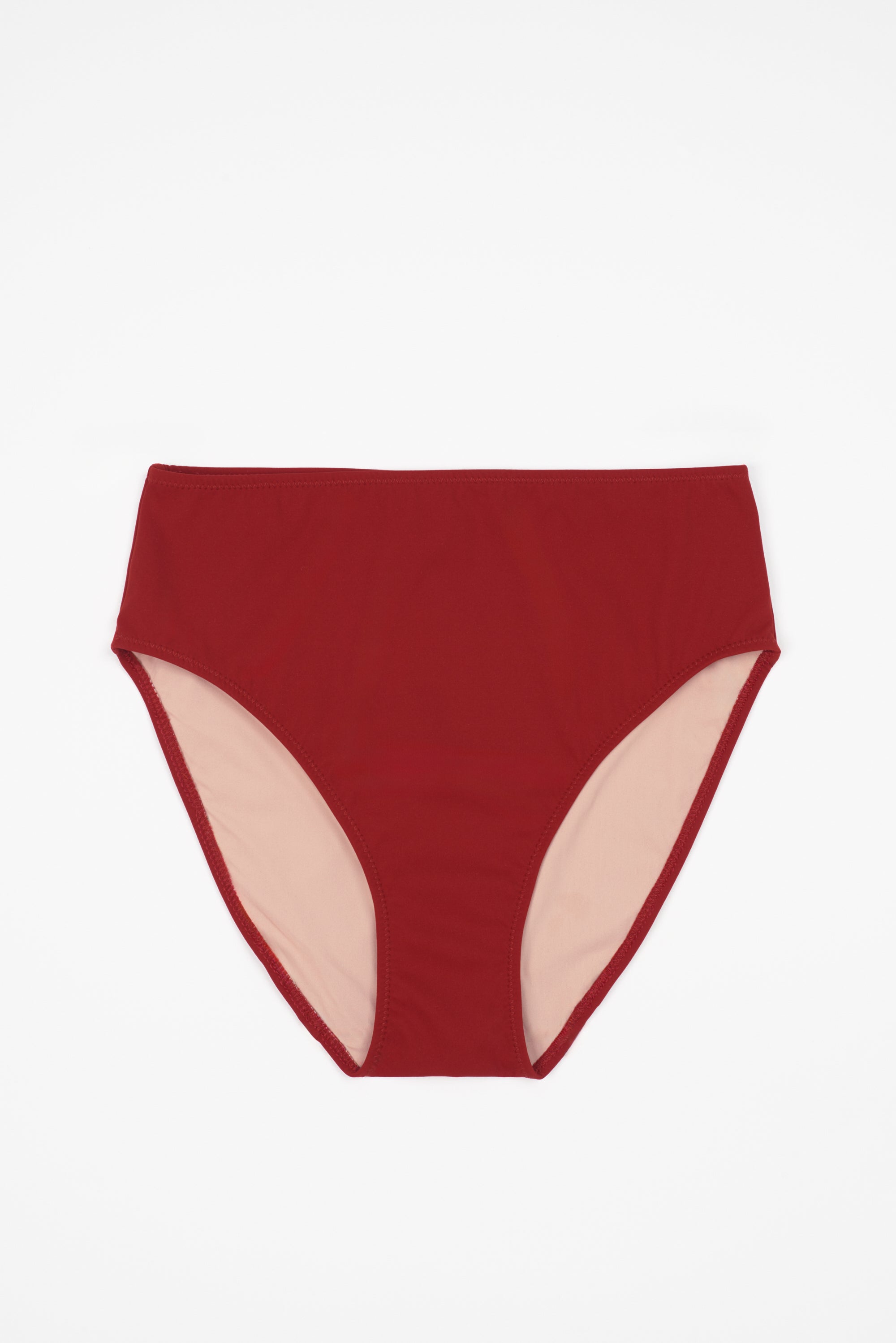 Essential High Waist Bikini Bottom | Crimson