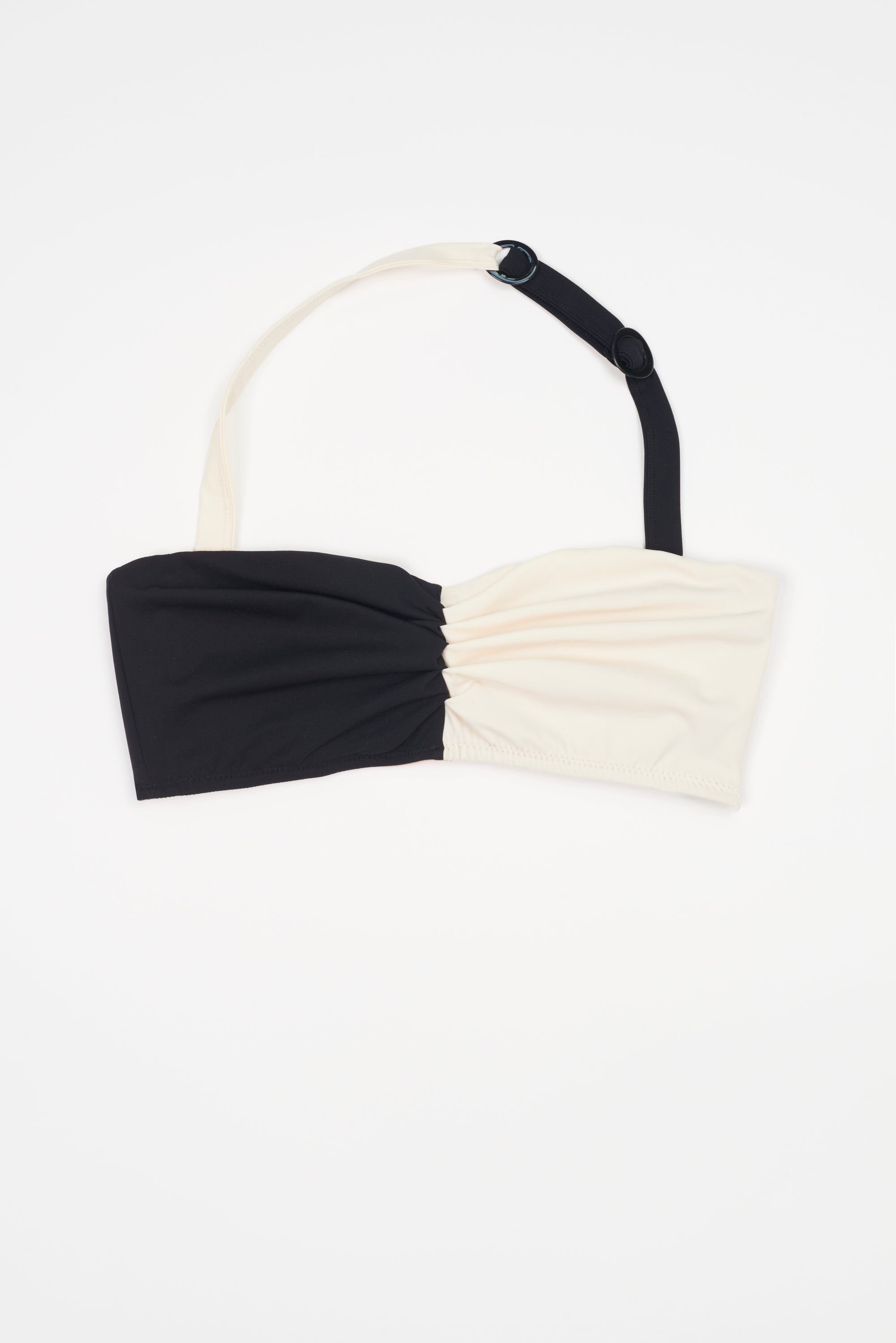 Paros Strapless Underwire Bikini Top | Black/Cream