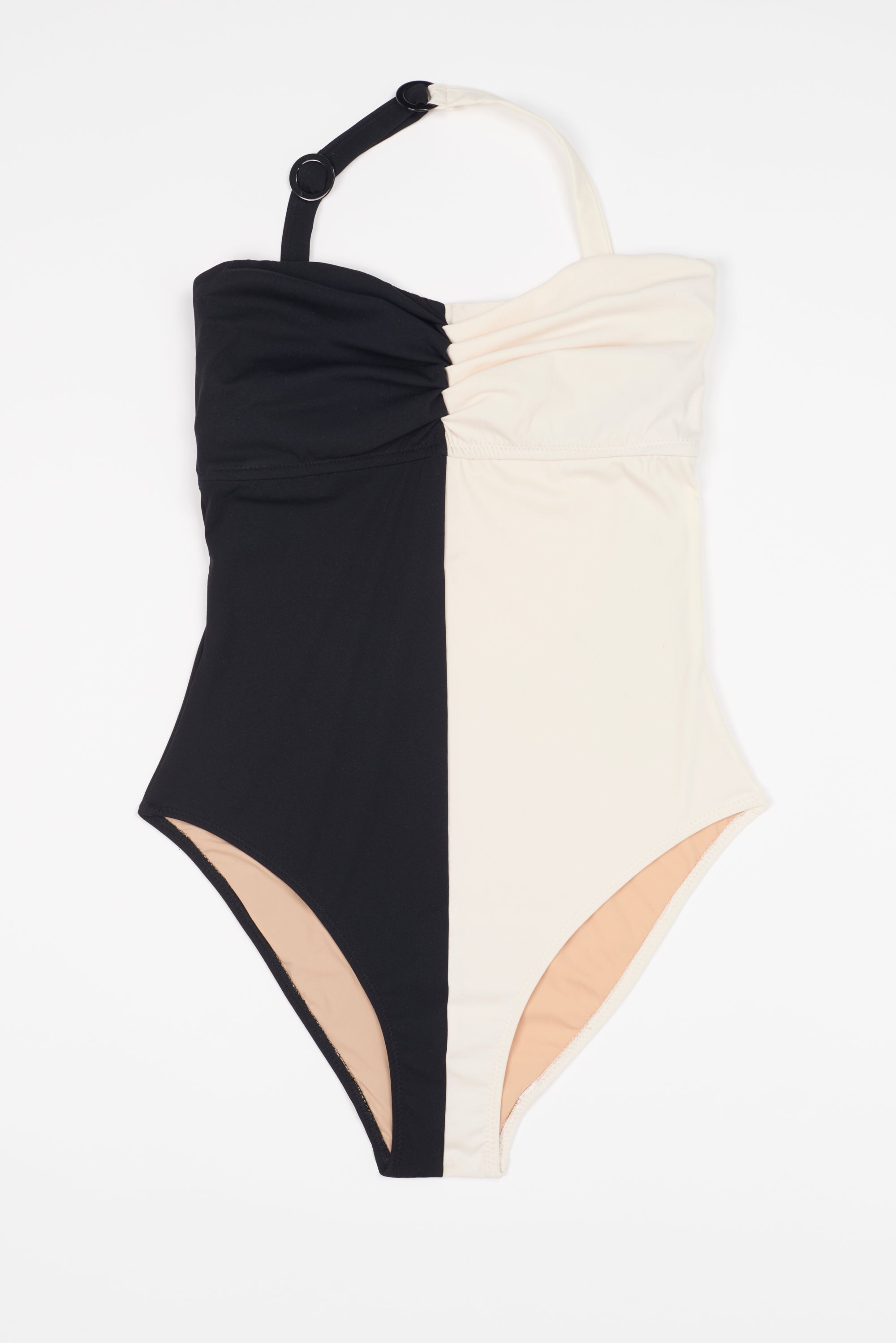 Paros Strapless Underwire One Piece Suit | Black/Cream