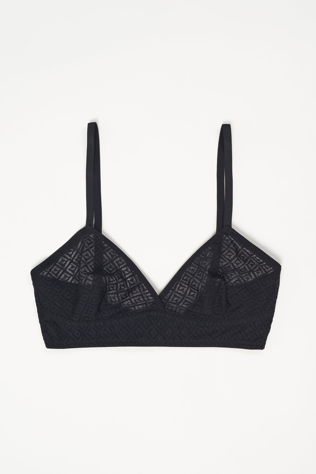 Betty Triangle Soft Bra | Black