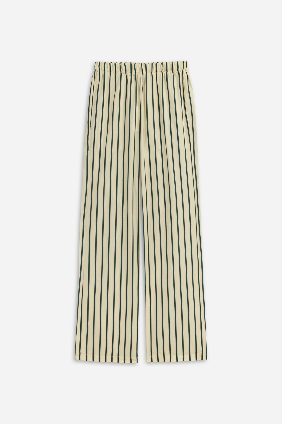 Weekend Striped PJ Set | Butter Milk & Emerald