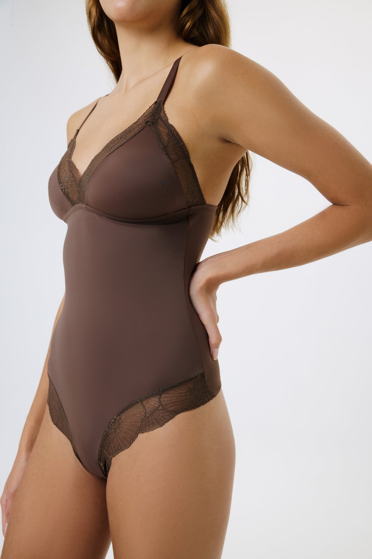 Anemone Soft Triangle Bodysuit | Choco