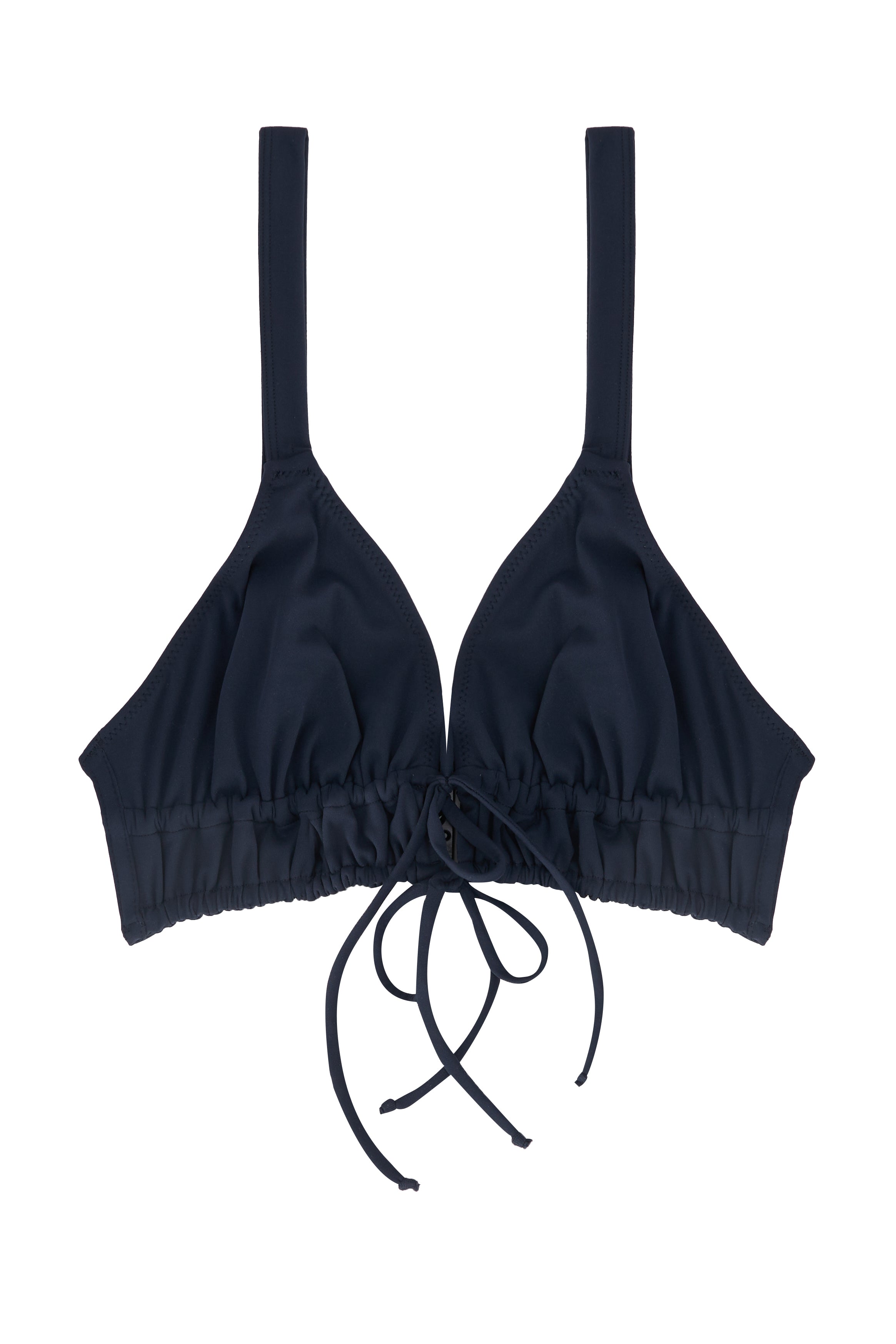 Tori Triangle Tie Detailed Bikini Top | Deep Blue