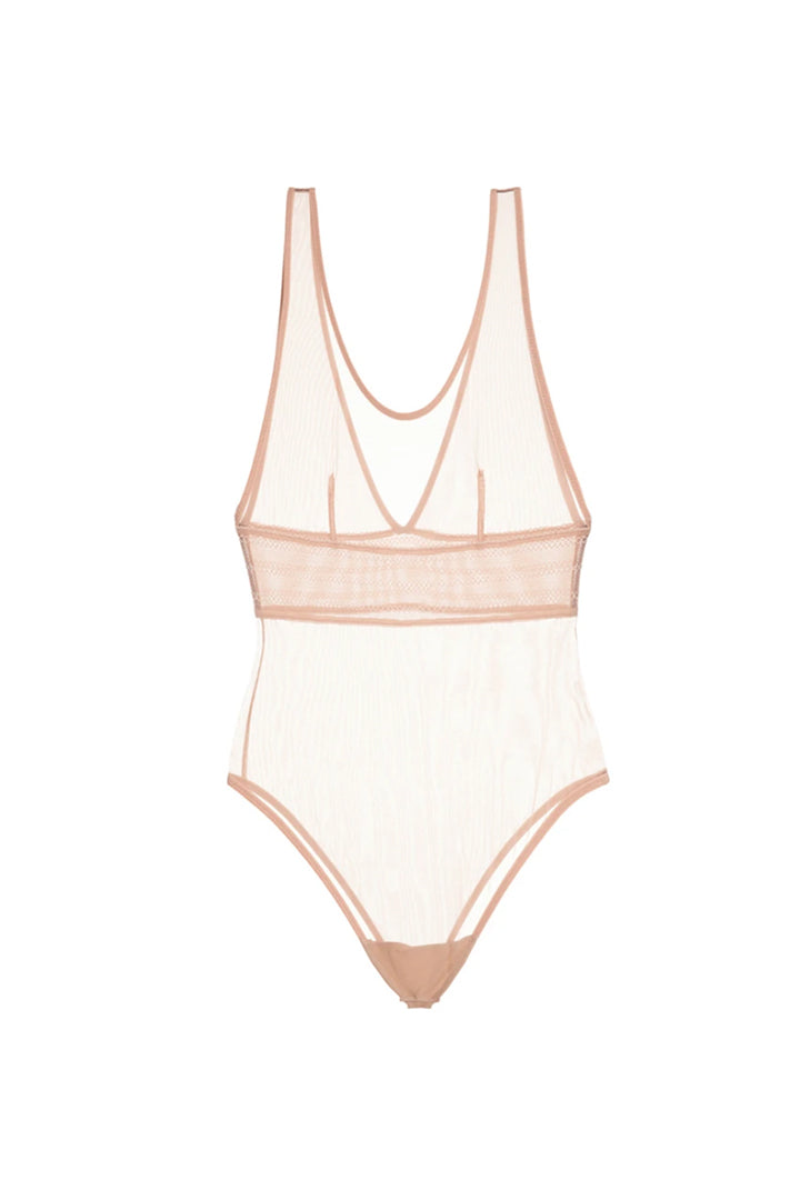 Bare High Leg Bodysuit | Powder