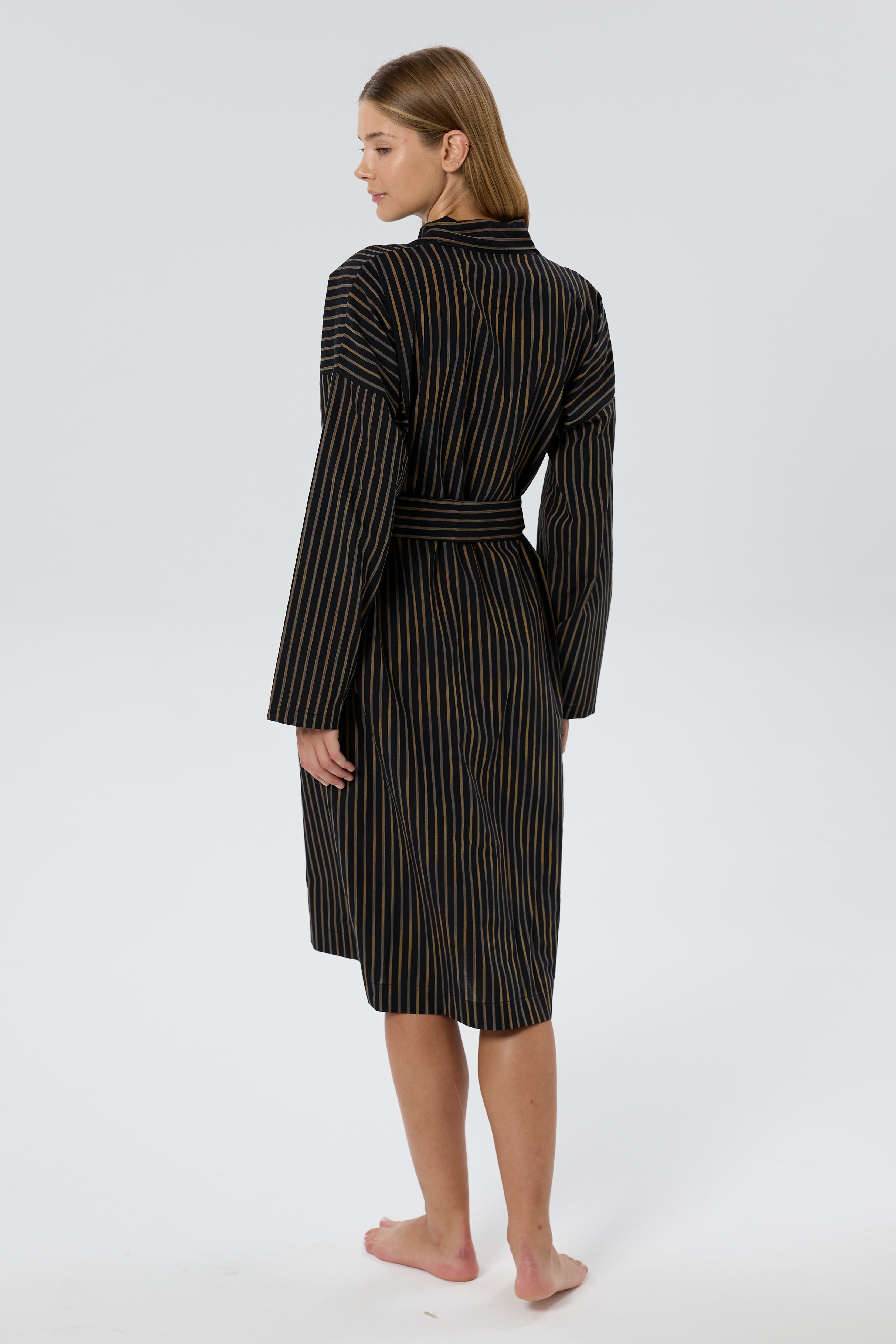 Hollywood Robe | Black Striped