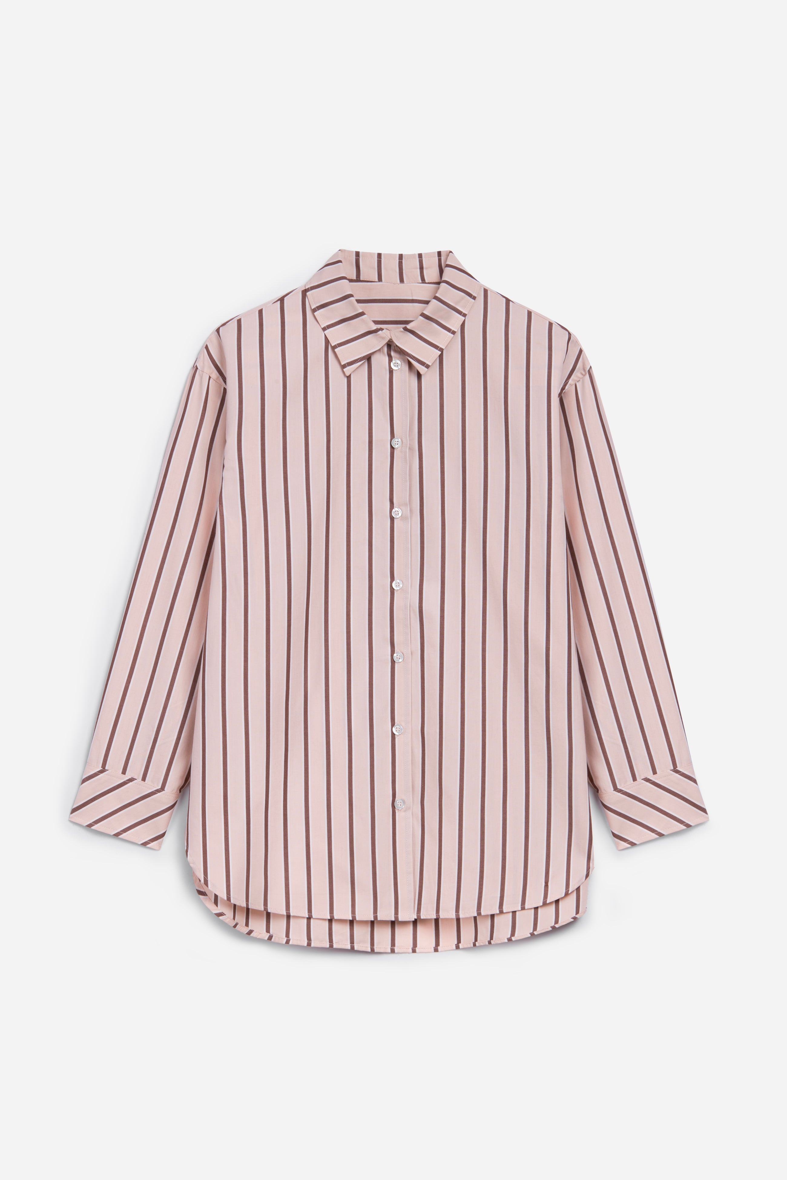 Weekend Striped PJ Set | Soft Pink & Brown