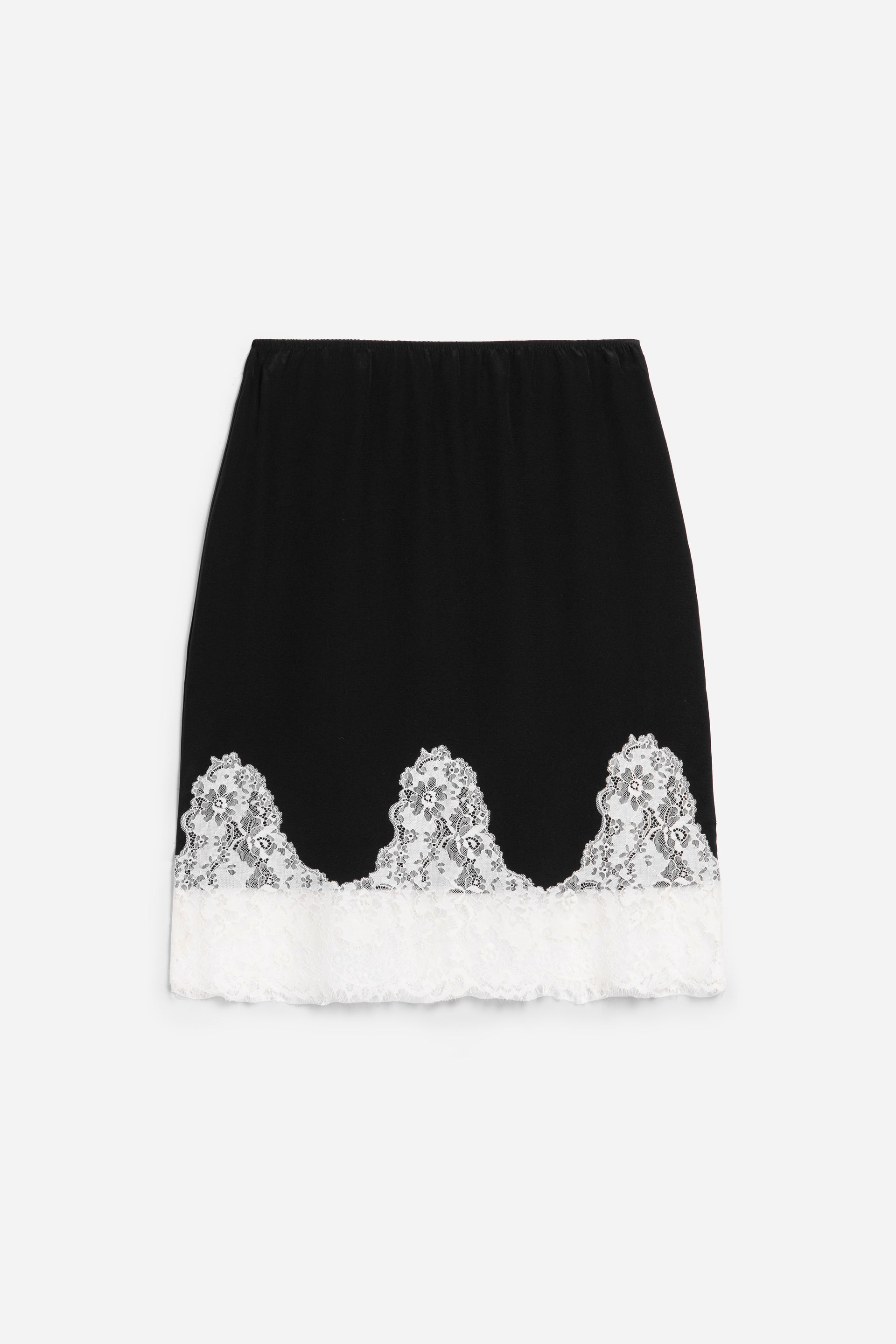 Colette Silk Lace Slip Skirt Ecru