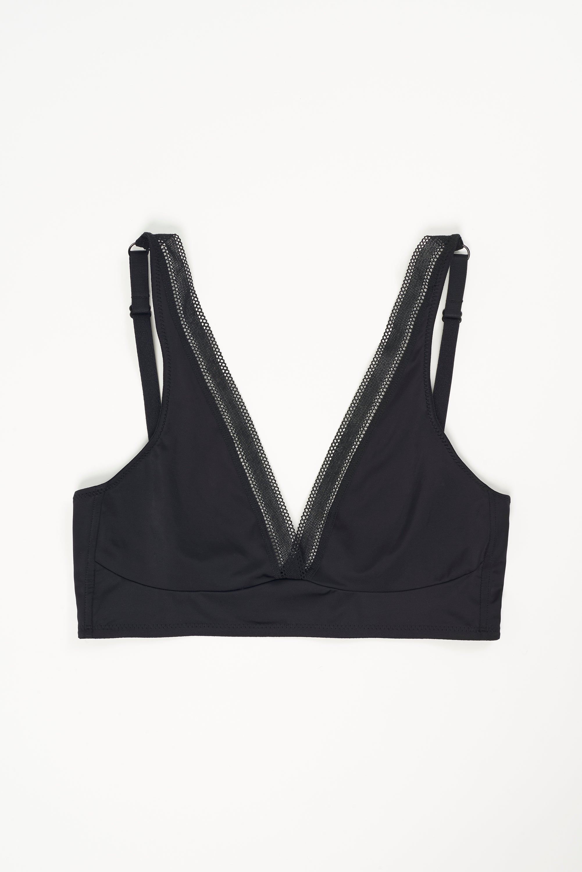 Nano Soft Cup Plunge Bra | Black