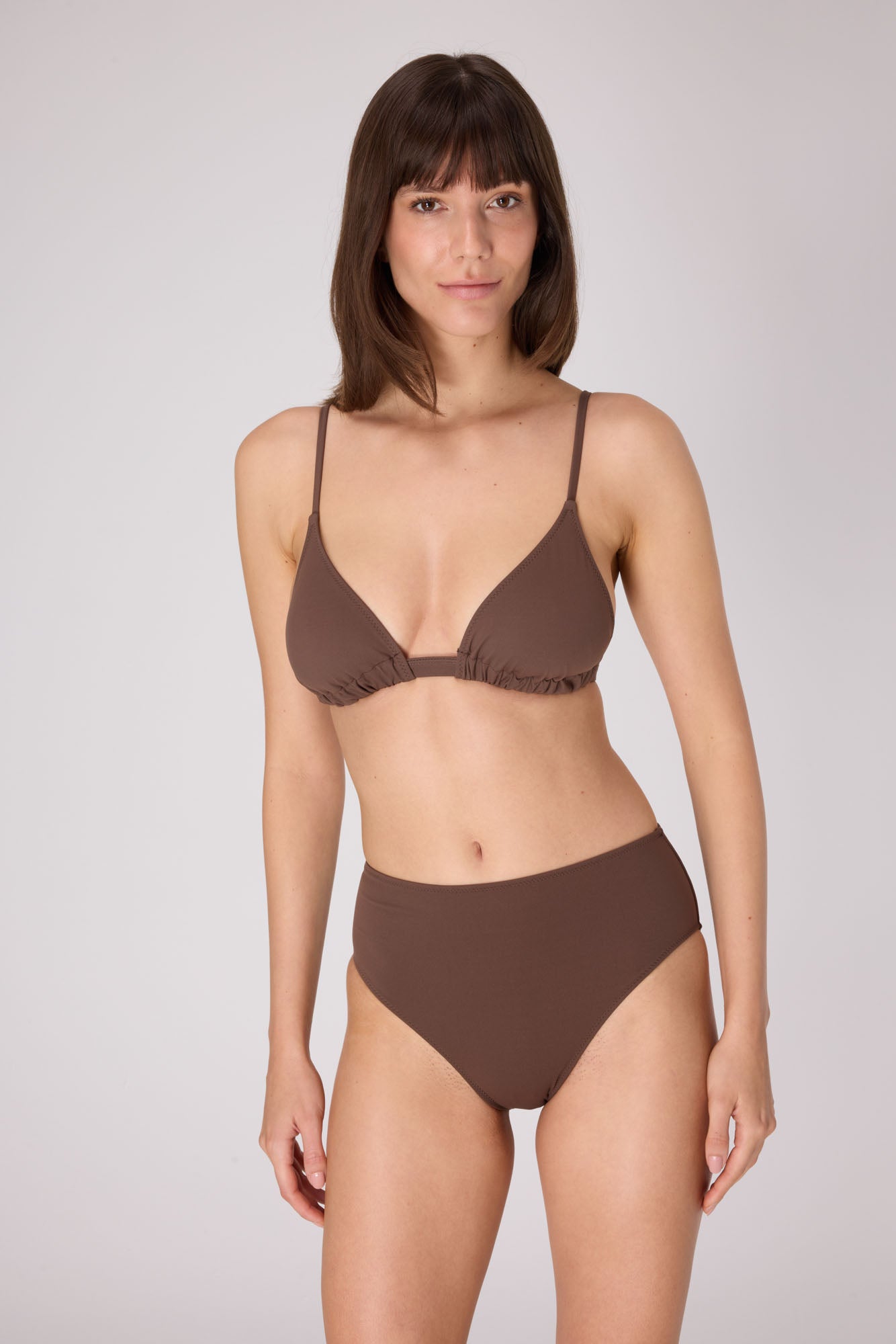 Essential High Waist Bikini Bottom | Choco