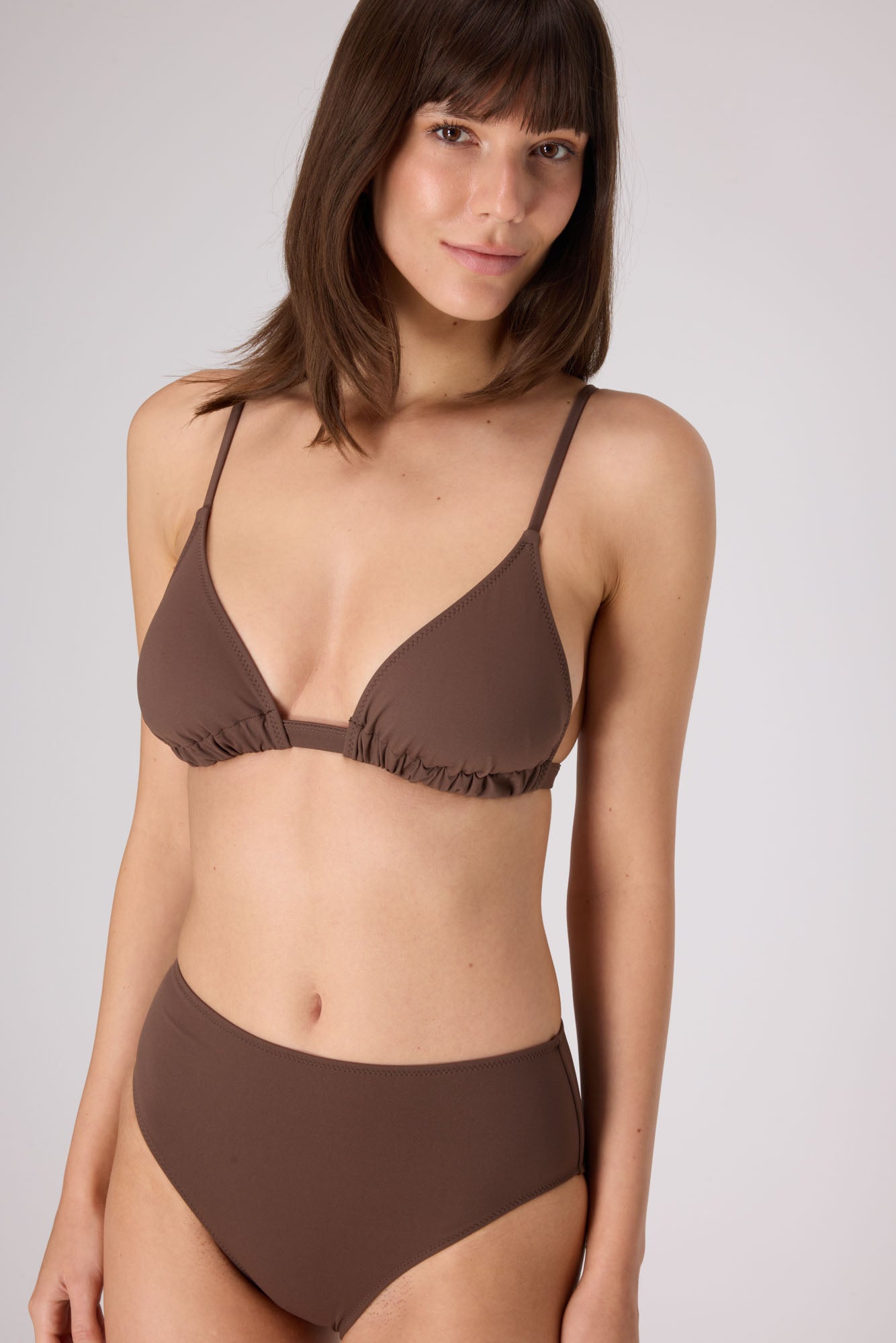 Essential Triangle Bikini Top | Choco