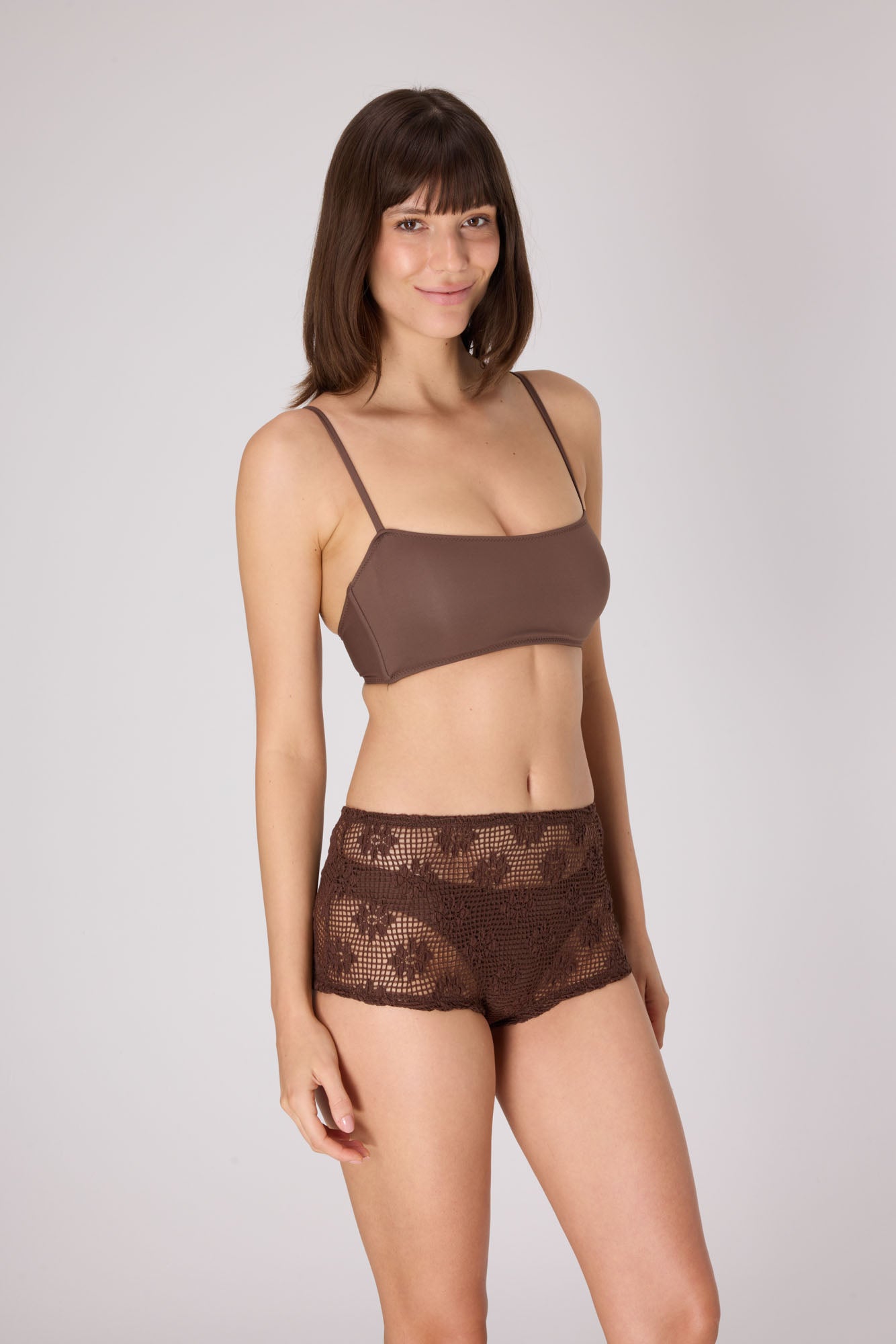Handloom Shorts  | Choco