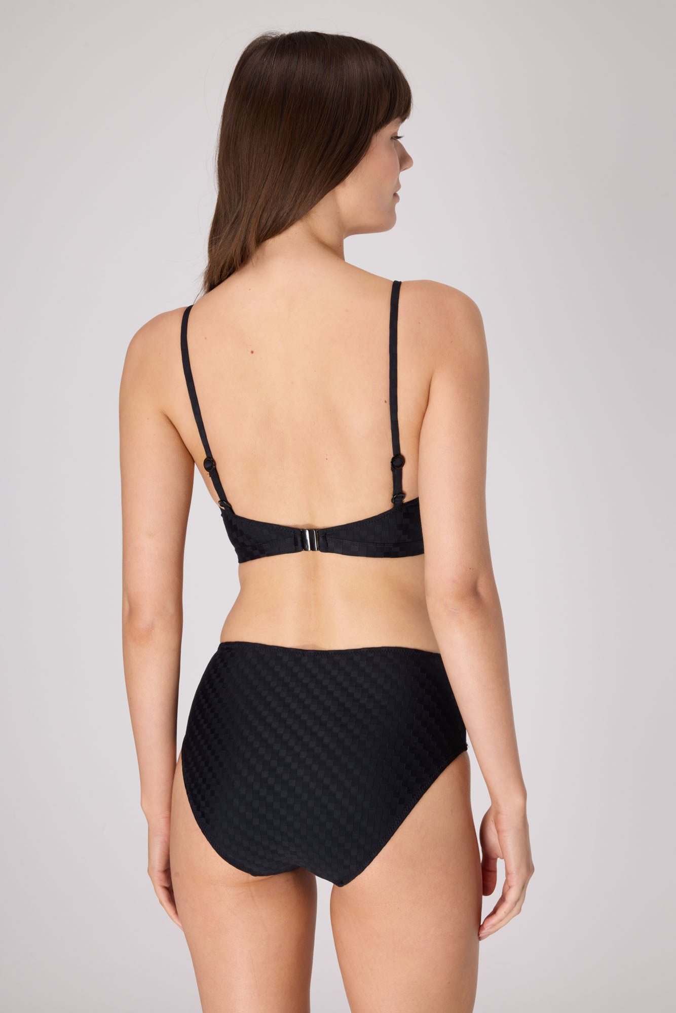 Mosaic Triangle Bikini Top | Black