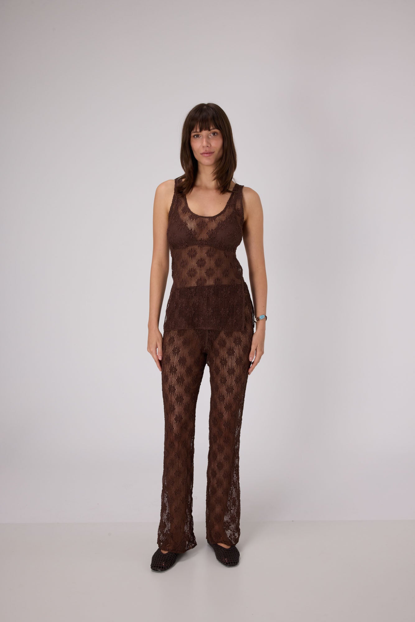 Handloom Tank Top  | Choco