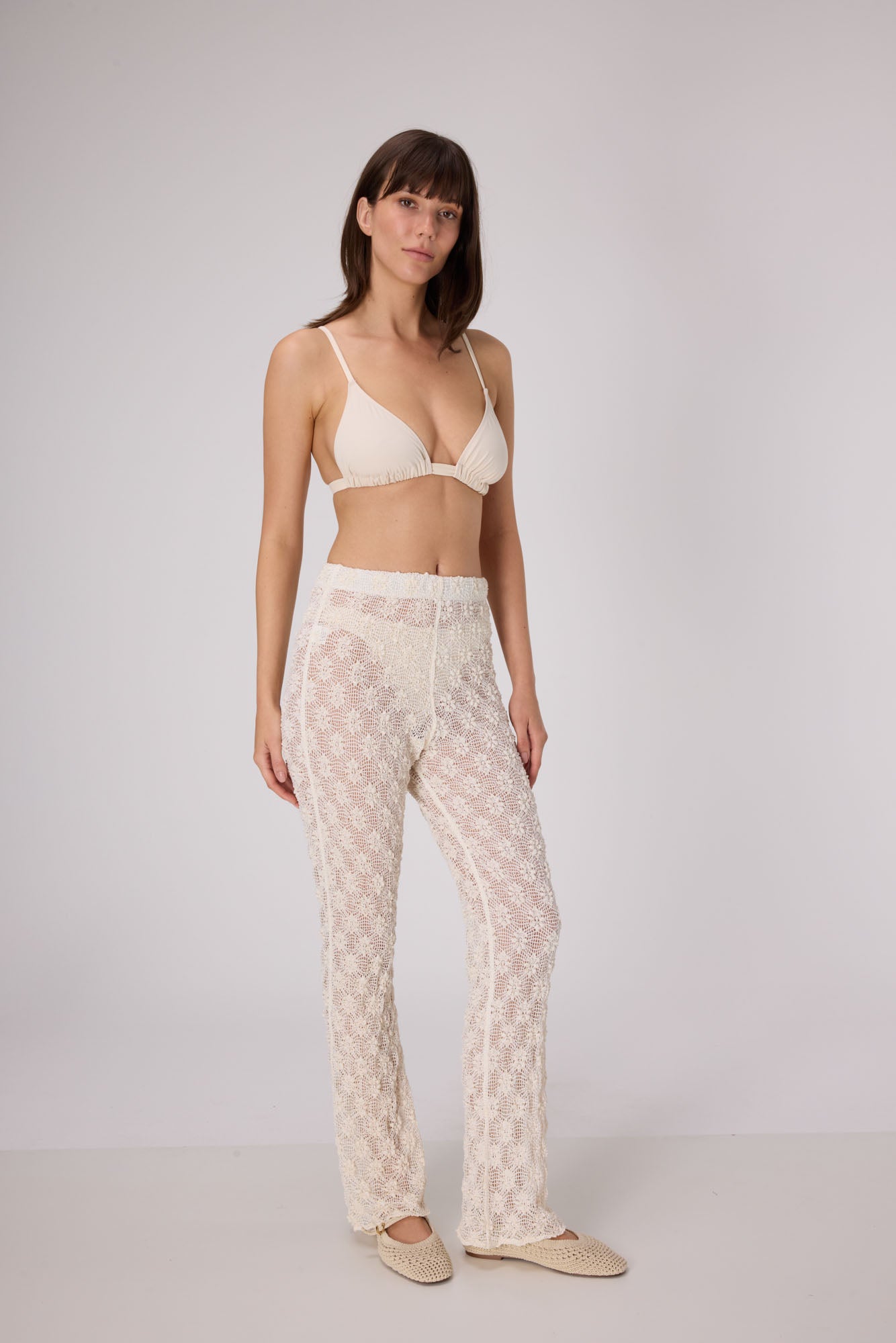 Handloom Pants  | Cream