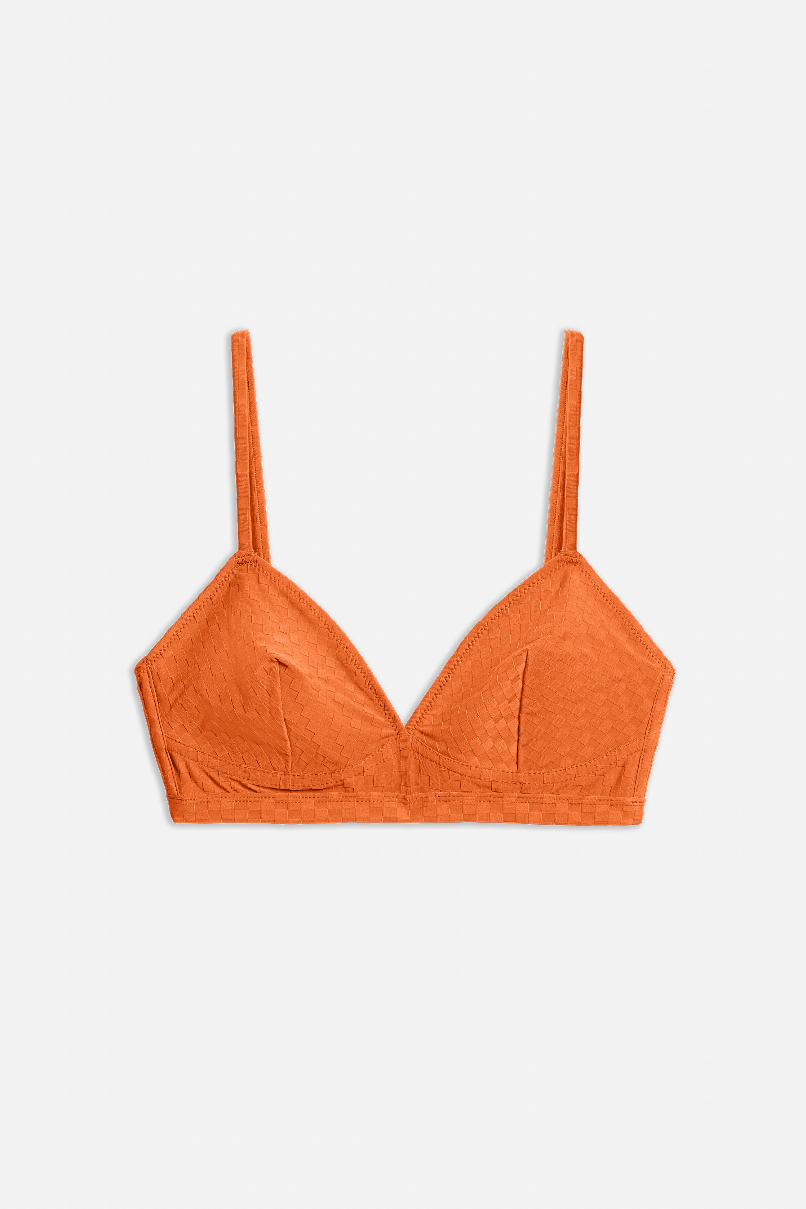 Mosaic Triangle Bikini Top | Persimmon