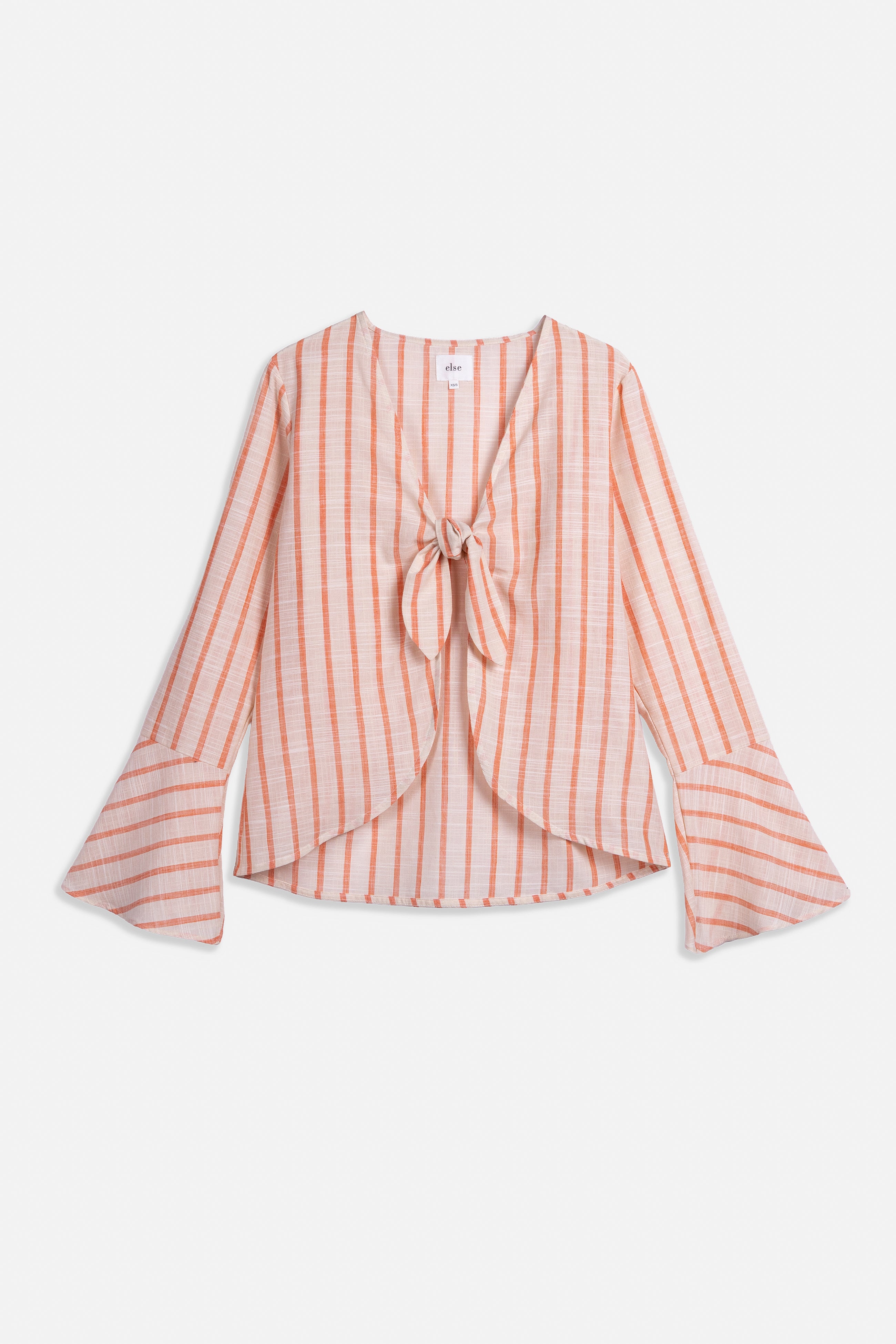 Horizon Tie Front Shirt Top | Persimmon