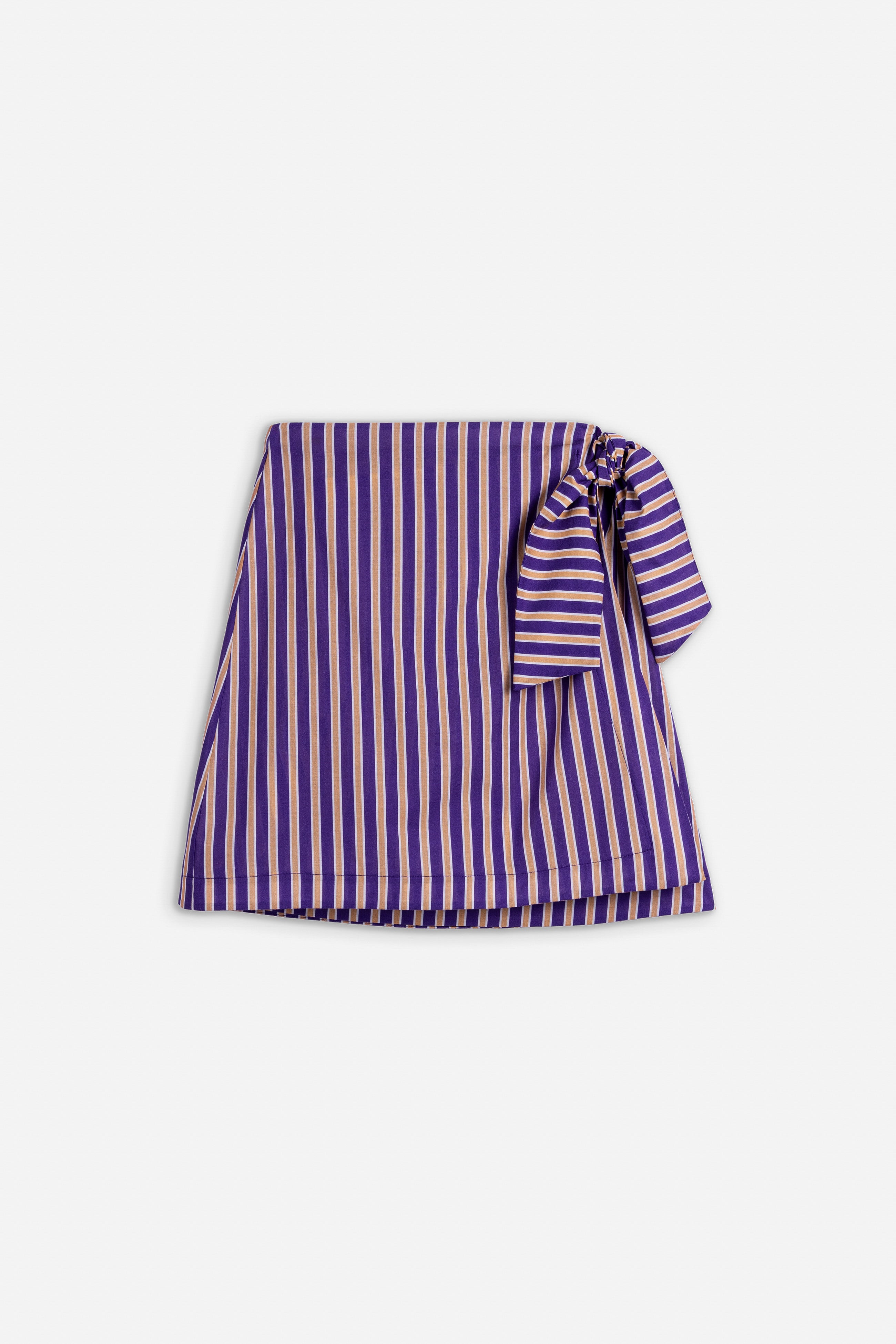 Porto Wrapped Skirt  | Iris / Persimmon