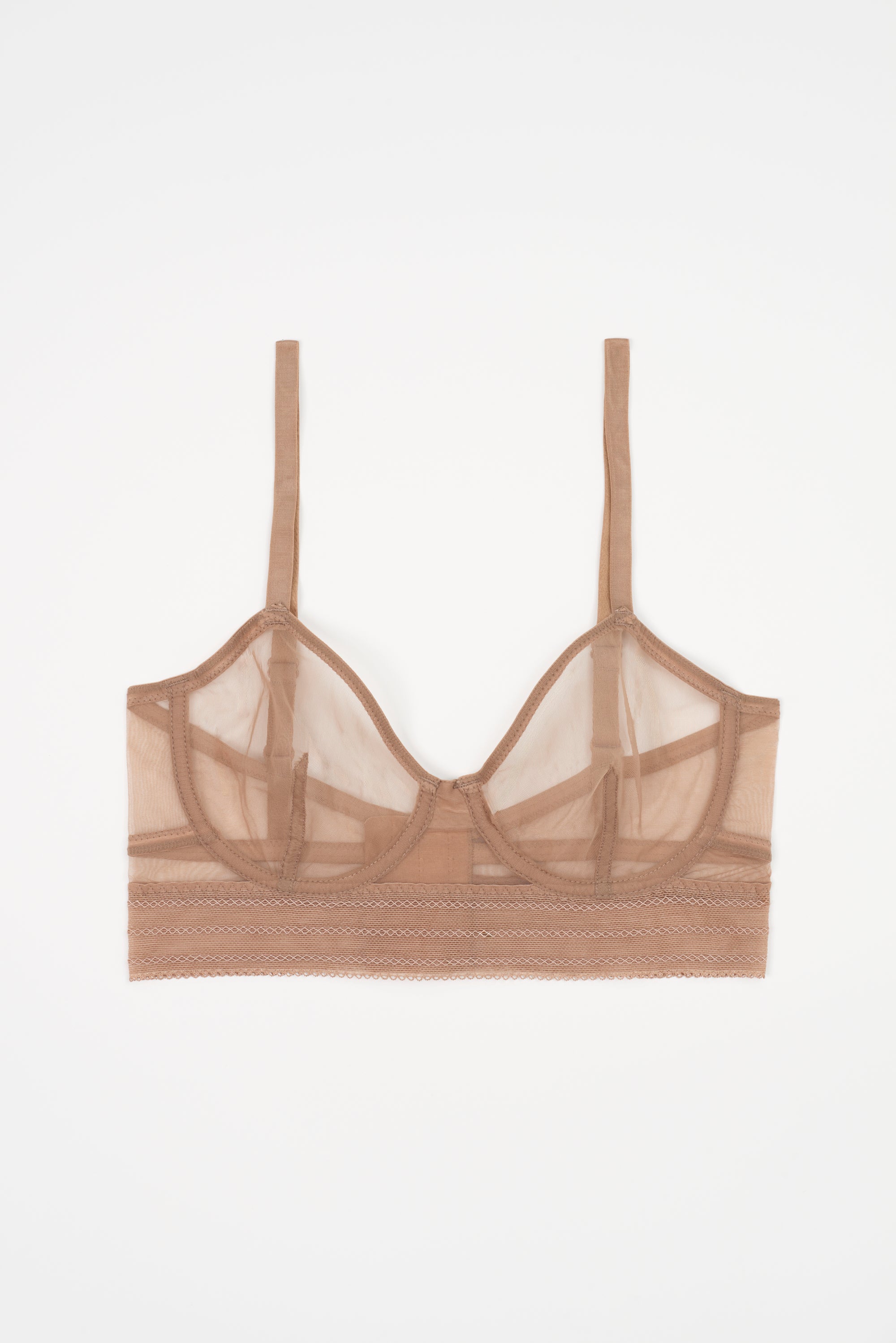 Bare Underwire Full Cup Longline Bra | Mocha