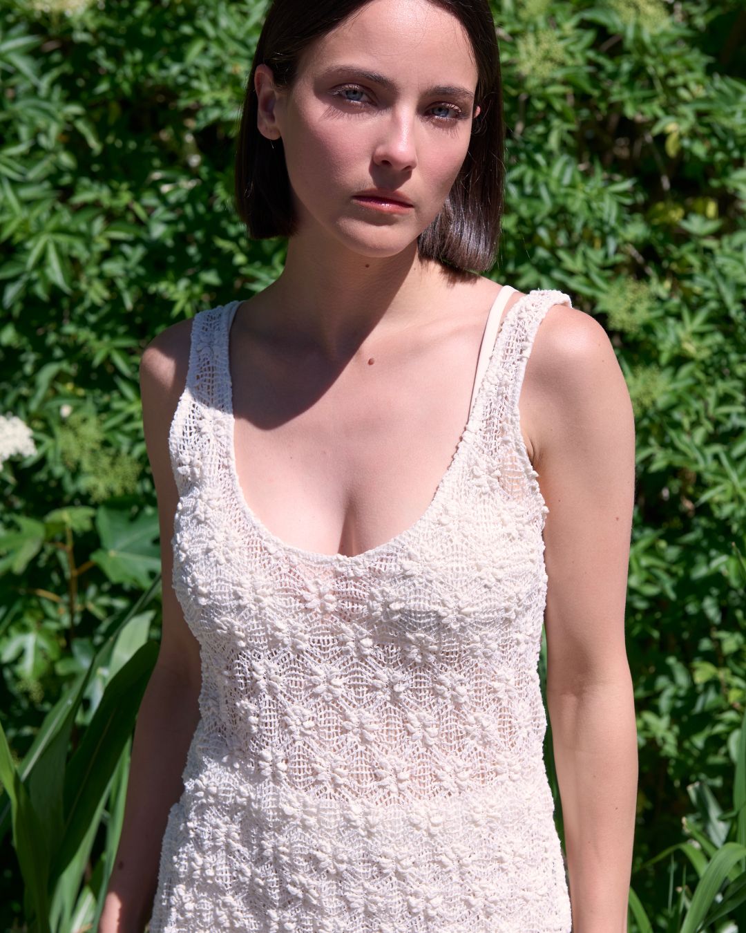 Handloom Tank Top  | Cream