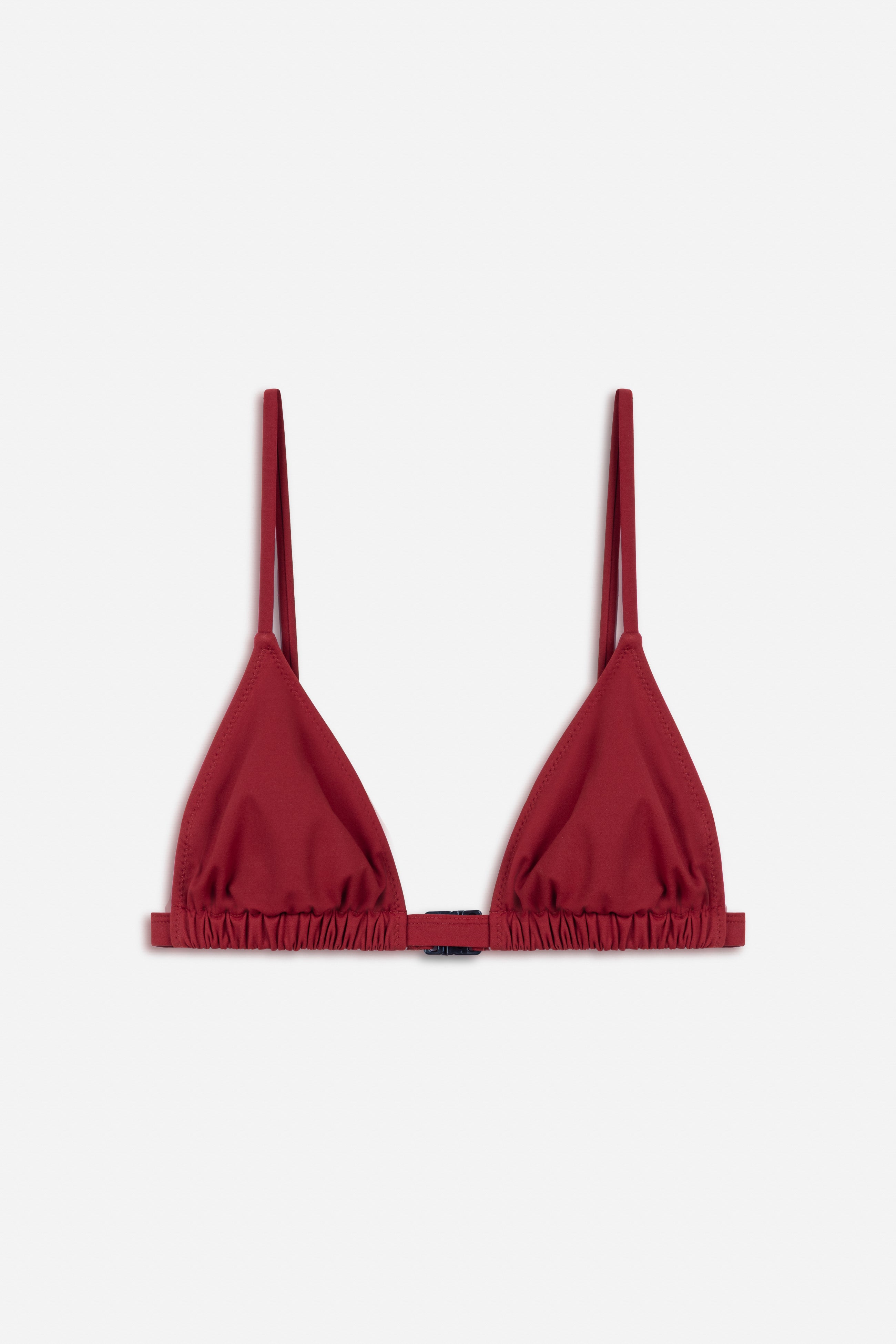 Essential Triangle Bikini Top | Crimson