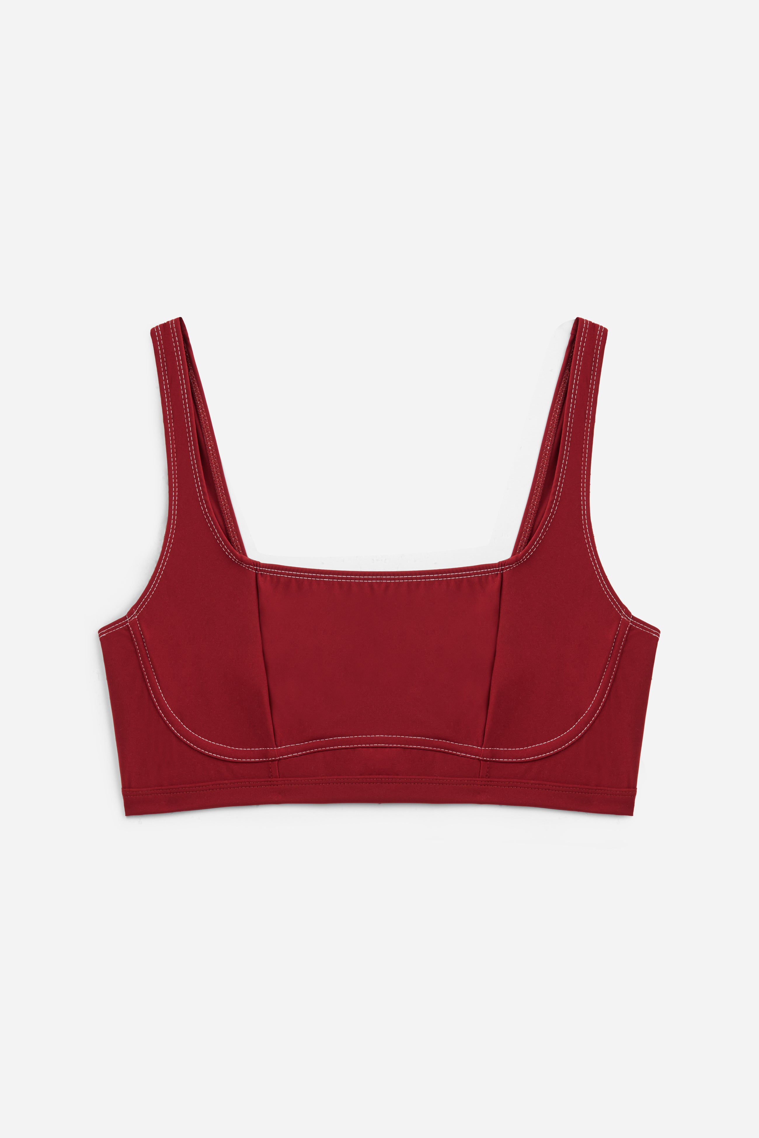 Kelly Underwire Bandeau Bikini Top | Crimson