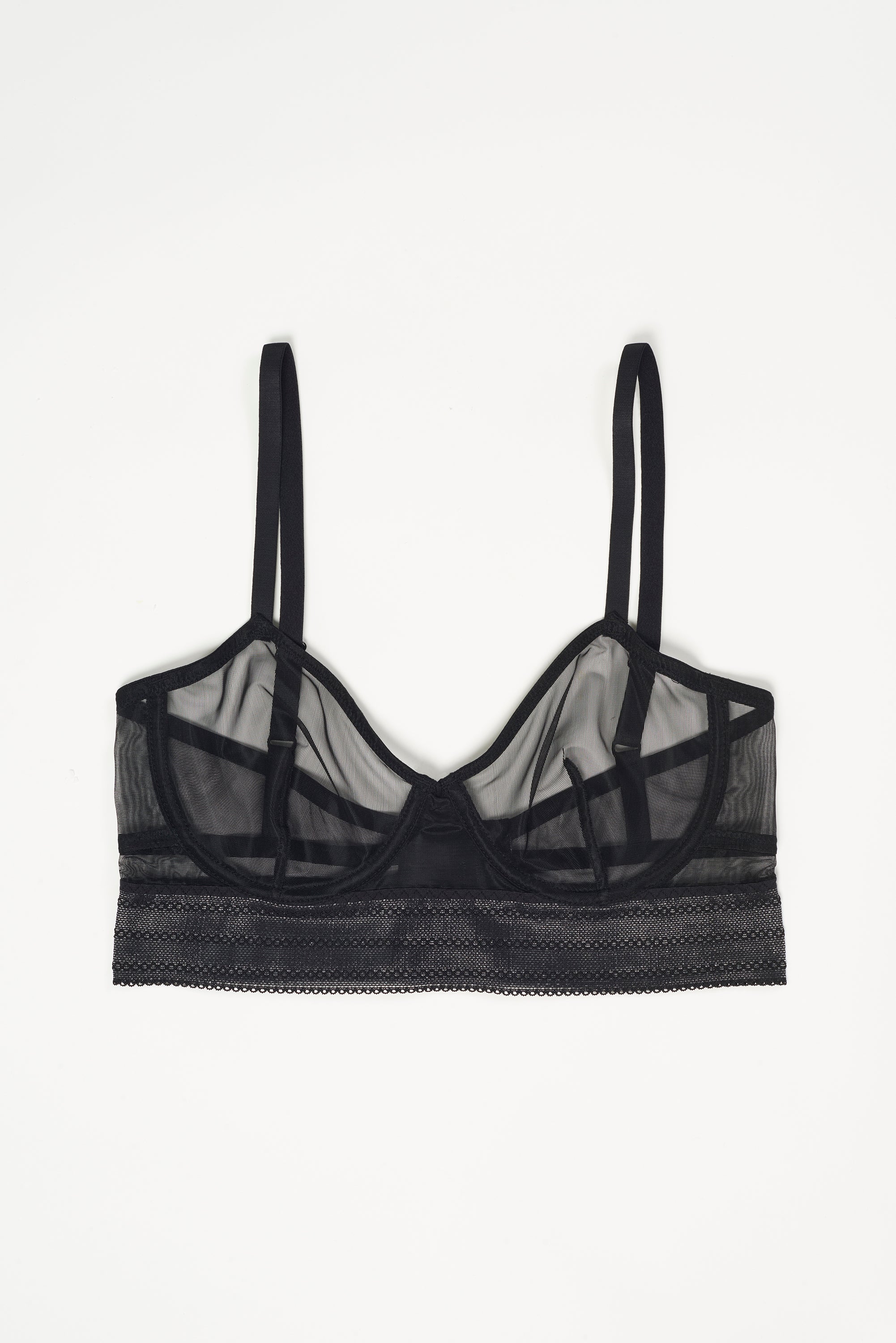Bare Underwire Full Cup Longline Bra | Black