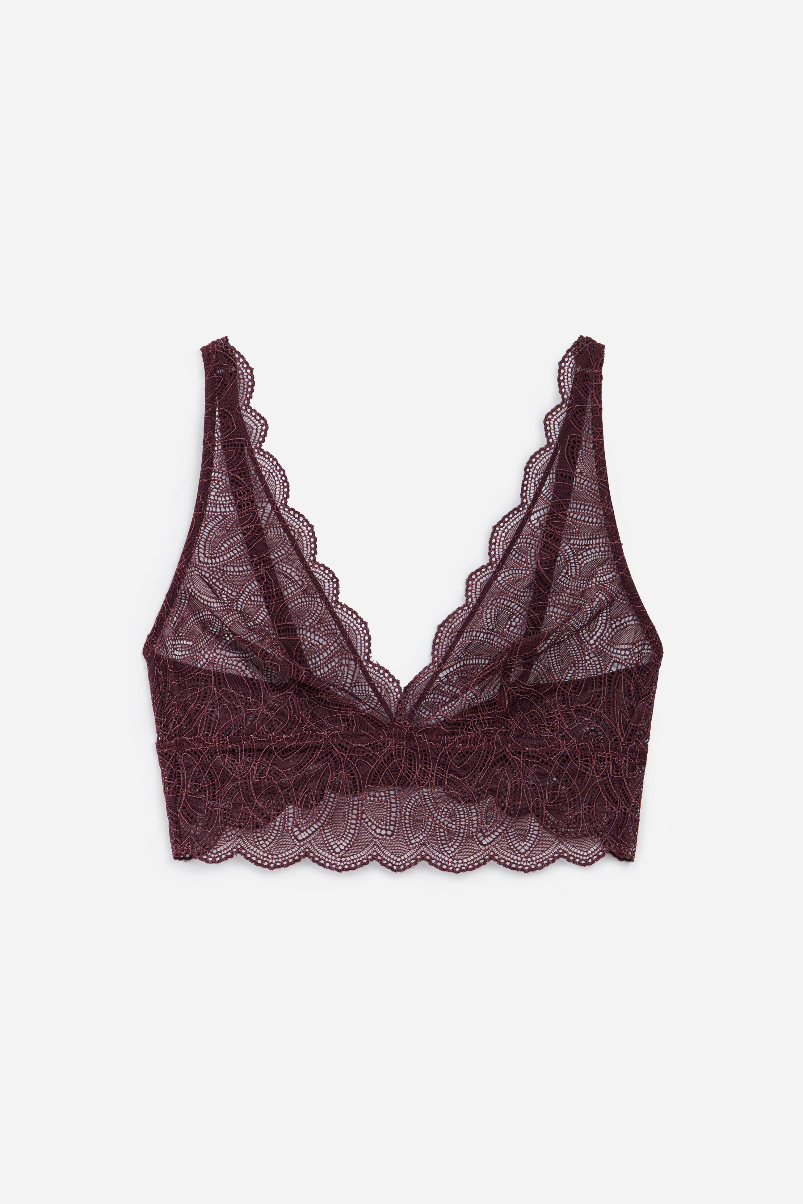 Dahlia Soft Plunge Bra | Cherry Lacquer