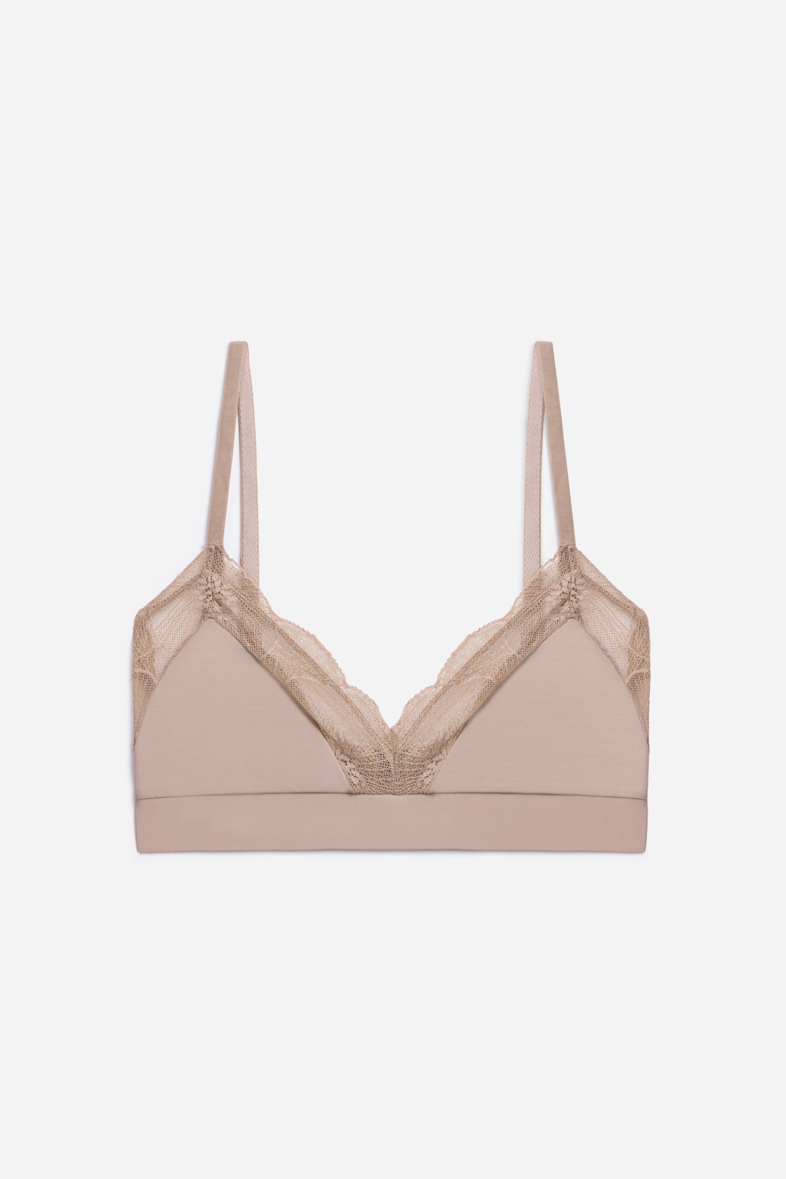 Anemone Soft Triangle Bra | Nude