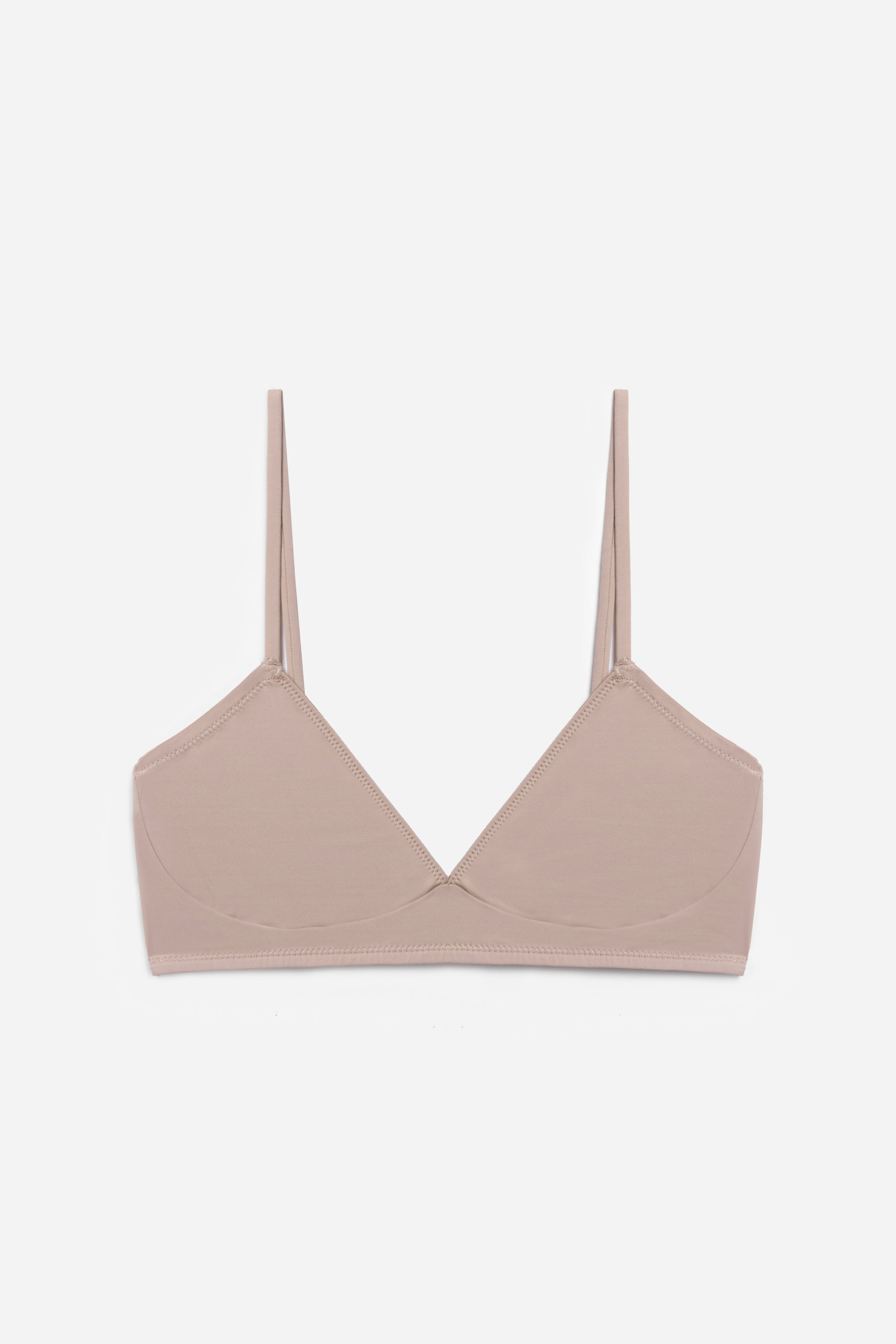 Nano Minimal Soft Triangle Bra | Nude