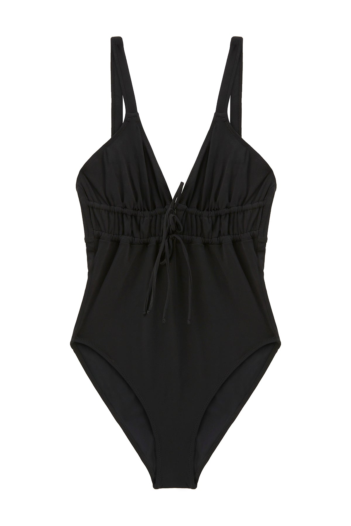 Tori Triangle Tie Detailed One Piece Suit | Black