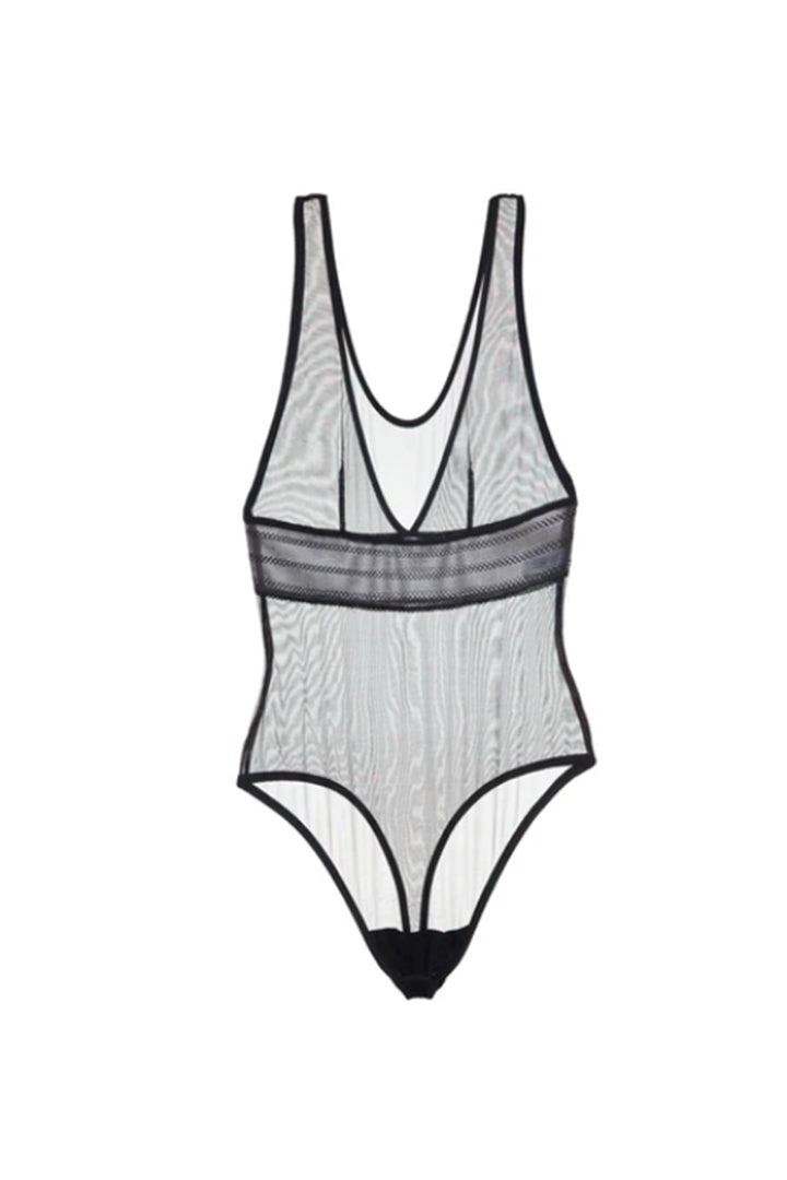 Bare High Leg Bodysuit | Black